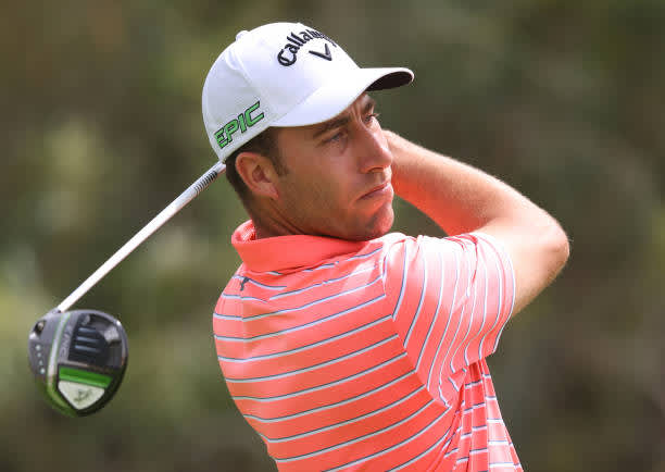 DOHA, QATAR - MARCH 13: Nino Bertasio of Italy tees off on the seventh hole during the third round of the Commercial Bank Qatar Masters at Education City Golf Club on March 13, 2021 in Doha, Qatar. (Photo by Warren Little/Getty Images)