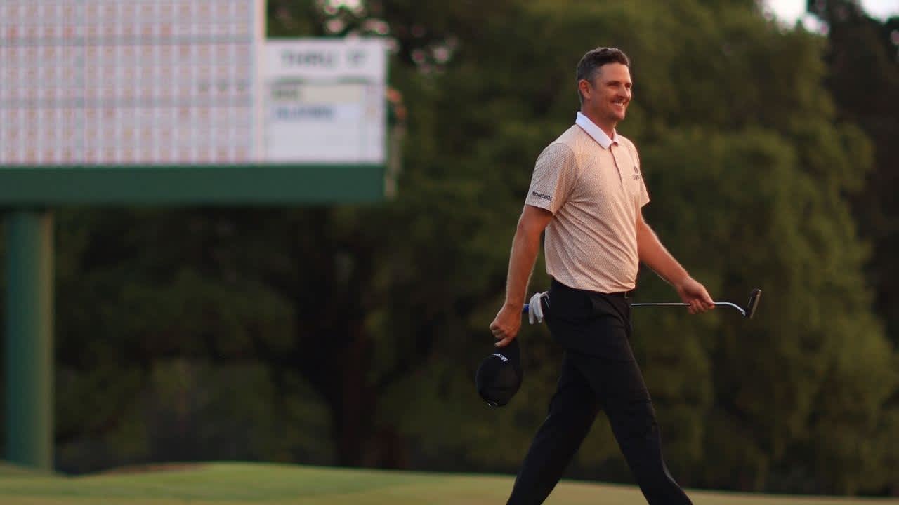 Justin Rose at T2 at the Masters Tournament after the third round