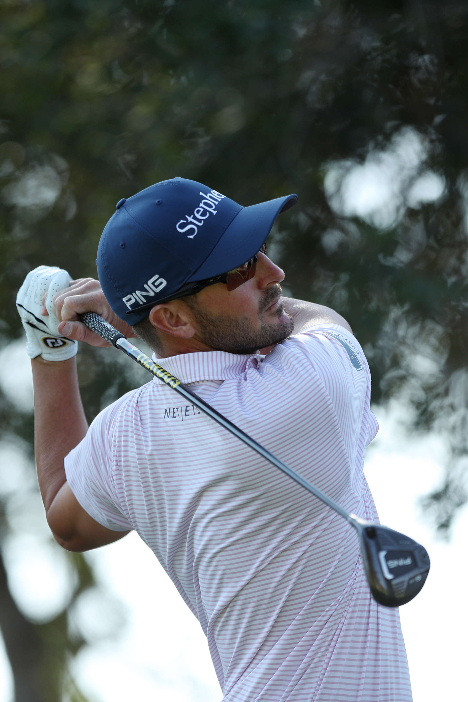 NAPA, CALIFORNIA - SEPTEMBER 17: Andrew Landry hits his tee shot on the fourth hole during round two of the Fortinet Championship at Silverado Resort and Spa on September 17, 2021 in Napa, California. (Photo by Meg Oliphant/Getty Images)