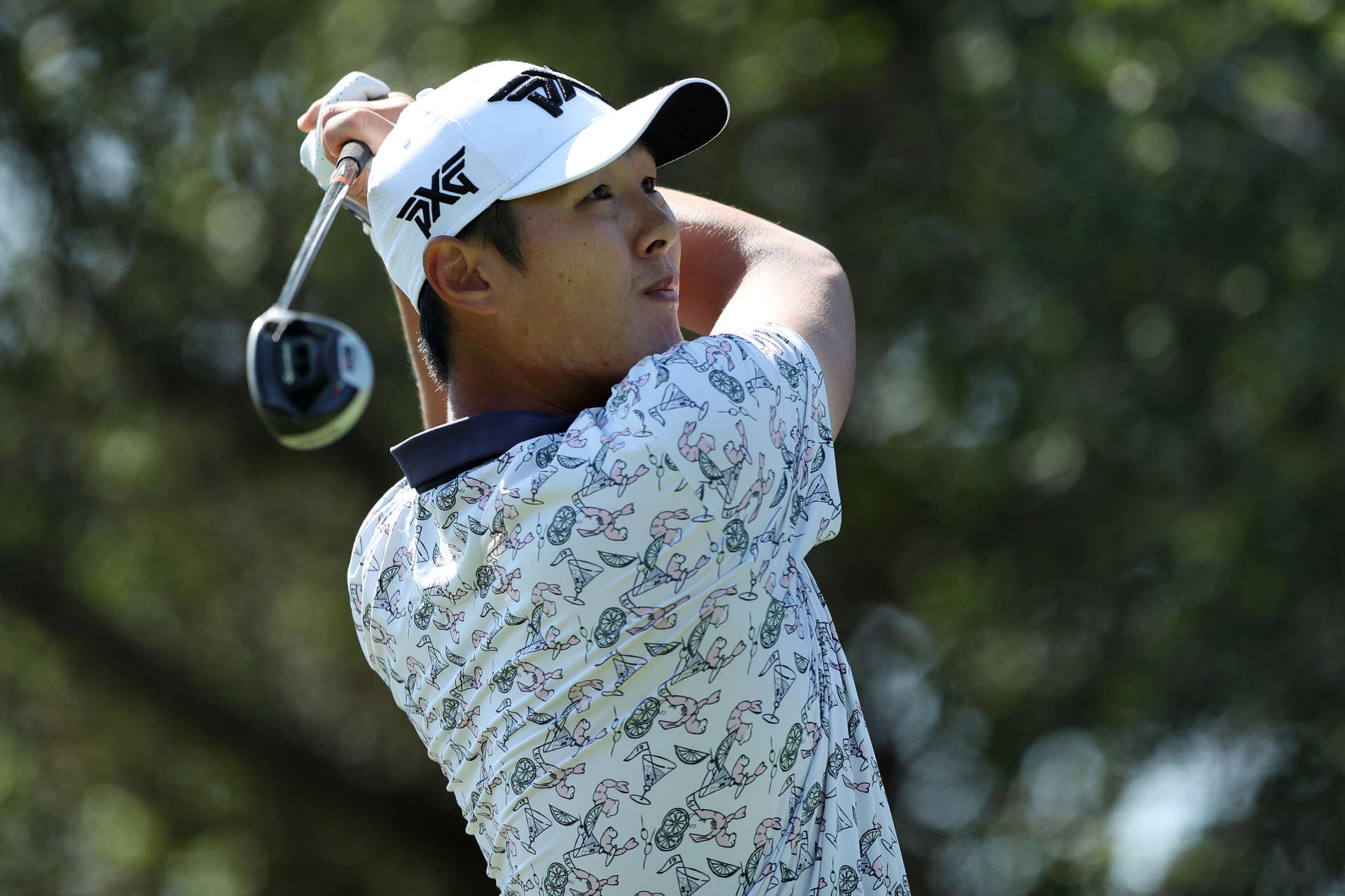 NAPA, CALIFORNIA - SEPTEMBER 17: Danny Lee hits his tee shot on the fourth hole during round two of the Fortinet Championship at Silverado Resort and Spa on September 17, 2021 in Napa, California. (Photo by Meg Oliphant/Getty Images)