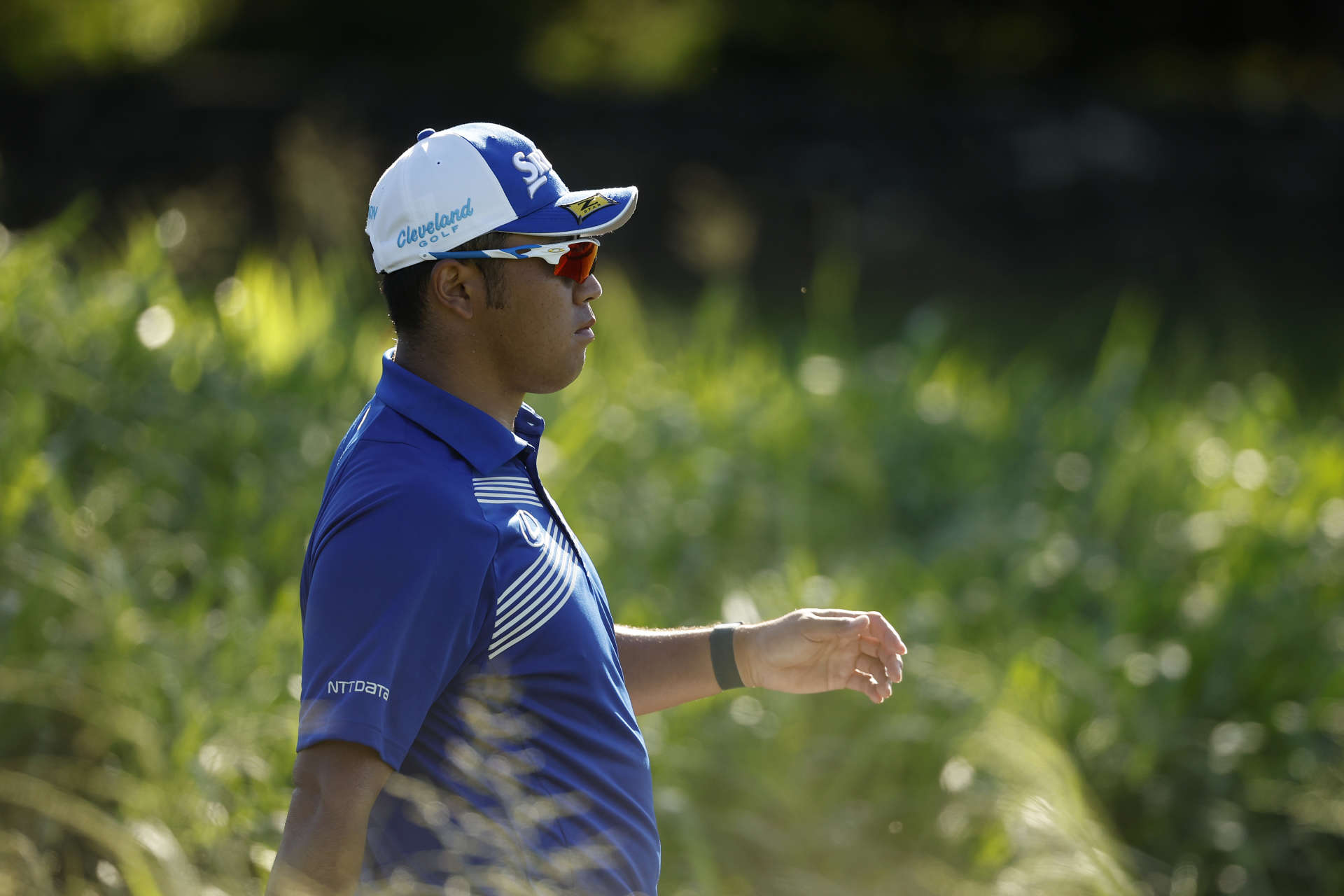 LAHAINA, HAWAII - JANUARY 08: Hideki Matsuyama of Japan walks off the 18th tee during the third round of the Sentry Tournament of Champions at the Plantation Course at Kapalua Golf Club on January 08, 2022 in Lahaina, Hawaii. (Photo by Cliff Hawkins/Getty Images)