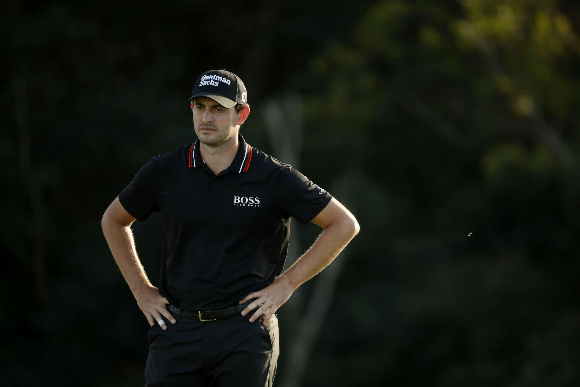 LAHAINA, HAWAII - JANUARY 08: Patrick Cantlay of the United States stands on the 18th green during the third round of the Sentry Tournament of Champions at the Plantation Course at Kapalua Golf Club on January 08, 2022 in Lahaina, Hawaii. (Photo by Cliff Hawkins/Getty Images)
