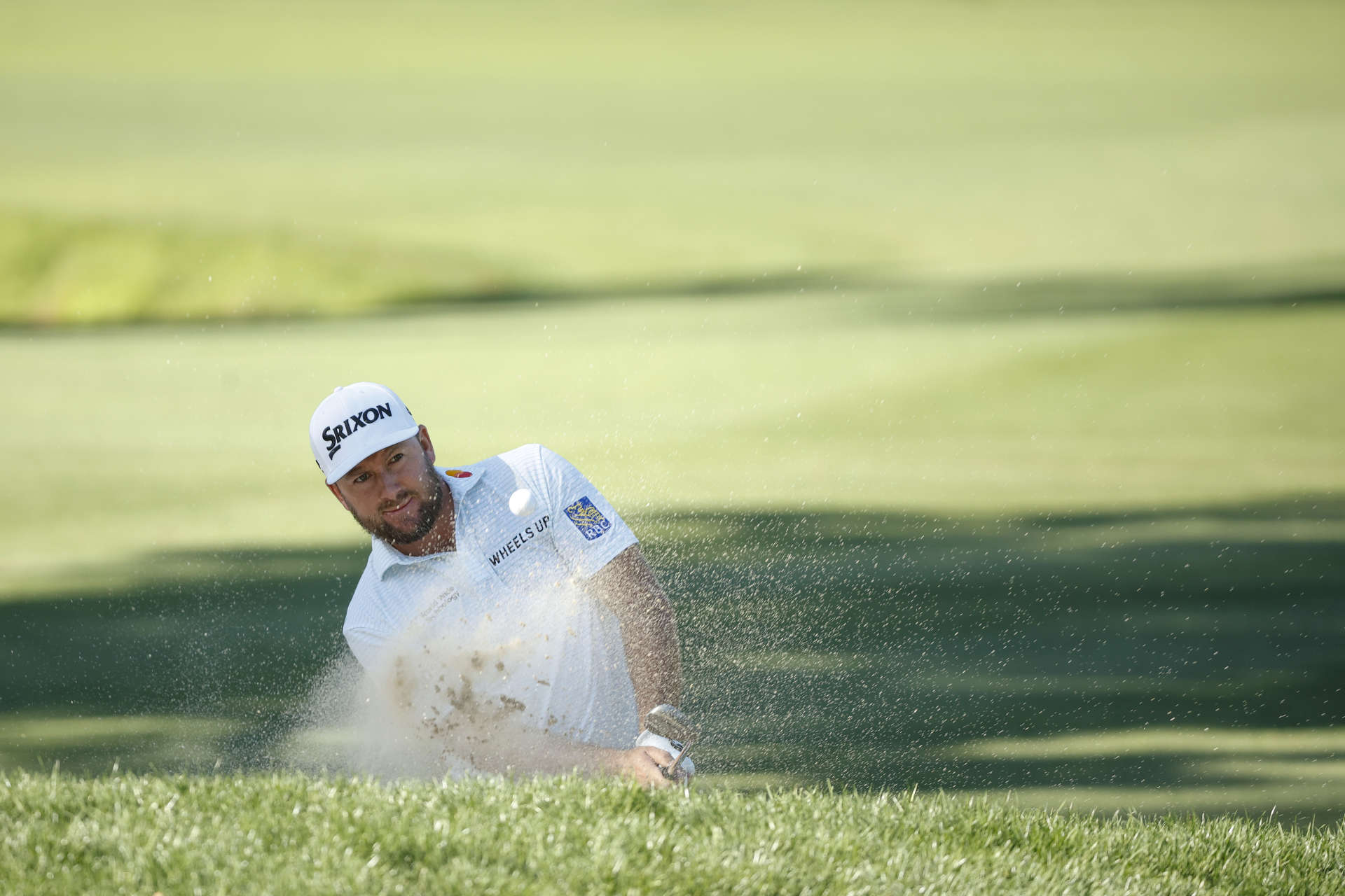 PALM HARBOR, FLORIDA - MARCH 17: Graeme McDowell of Northern Ireland plays a shot from a bunker on the 16th hole during the first round of the Valspar Championship on the Copperhead Course at Innisbrook Resort and Golf Club on March 17, 2022 in Palm Harbor, Florida. (Photo by Cliff Hawkins/Getty Images)