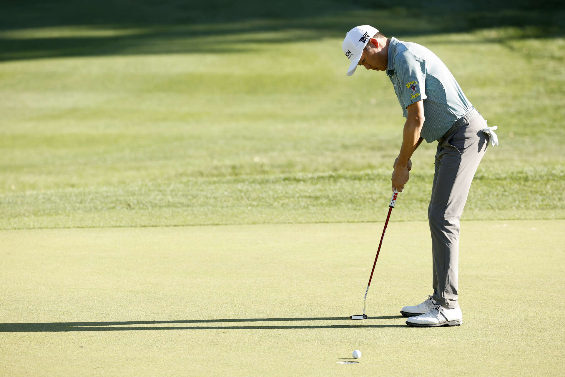 PALM HARBOR, FLORIDA - MARCH 17: David Lipsky of the United States putts on the 14th green during the first round of the Valspar Championship on the Copperhead Course at Innisbrook Resort and Golf Club on March 17, 2022 in Palm Harbor, Florida. (Photo by Cliff Hawkins/Getty Images)