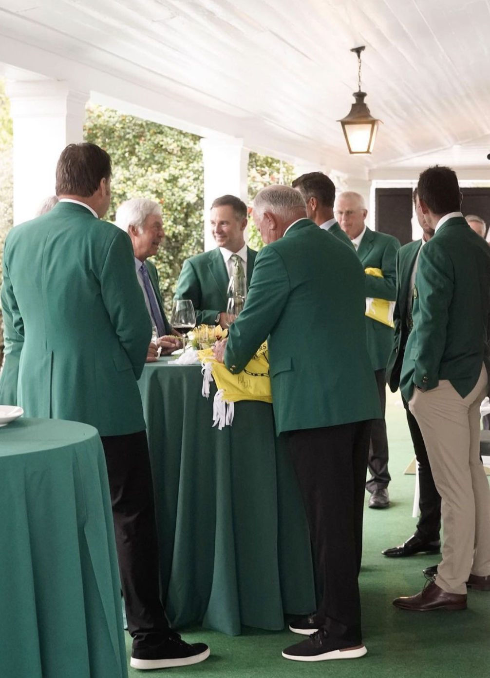 It's no wonder that green is already the dominant color at the reception. All the champions come in their Green Jackets.(Photo: Instagram/@themasters)