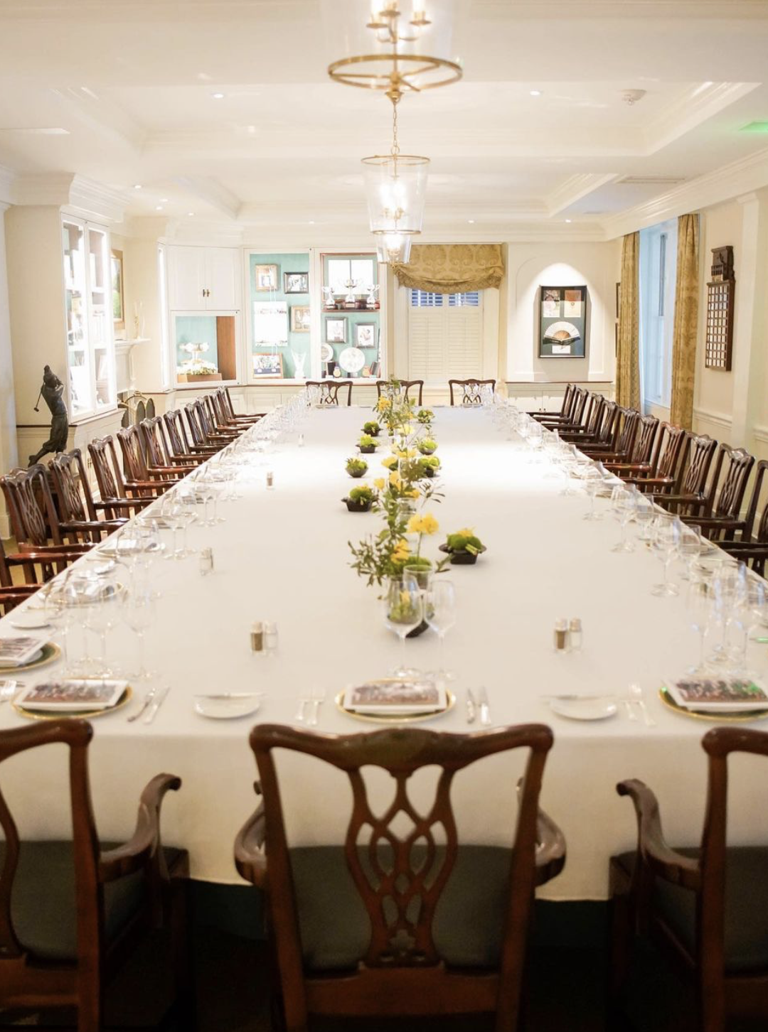 Dinner is served: The table in the Masters Club Room.(Photo: Instagram/@themasters)