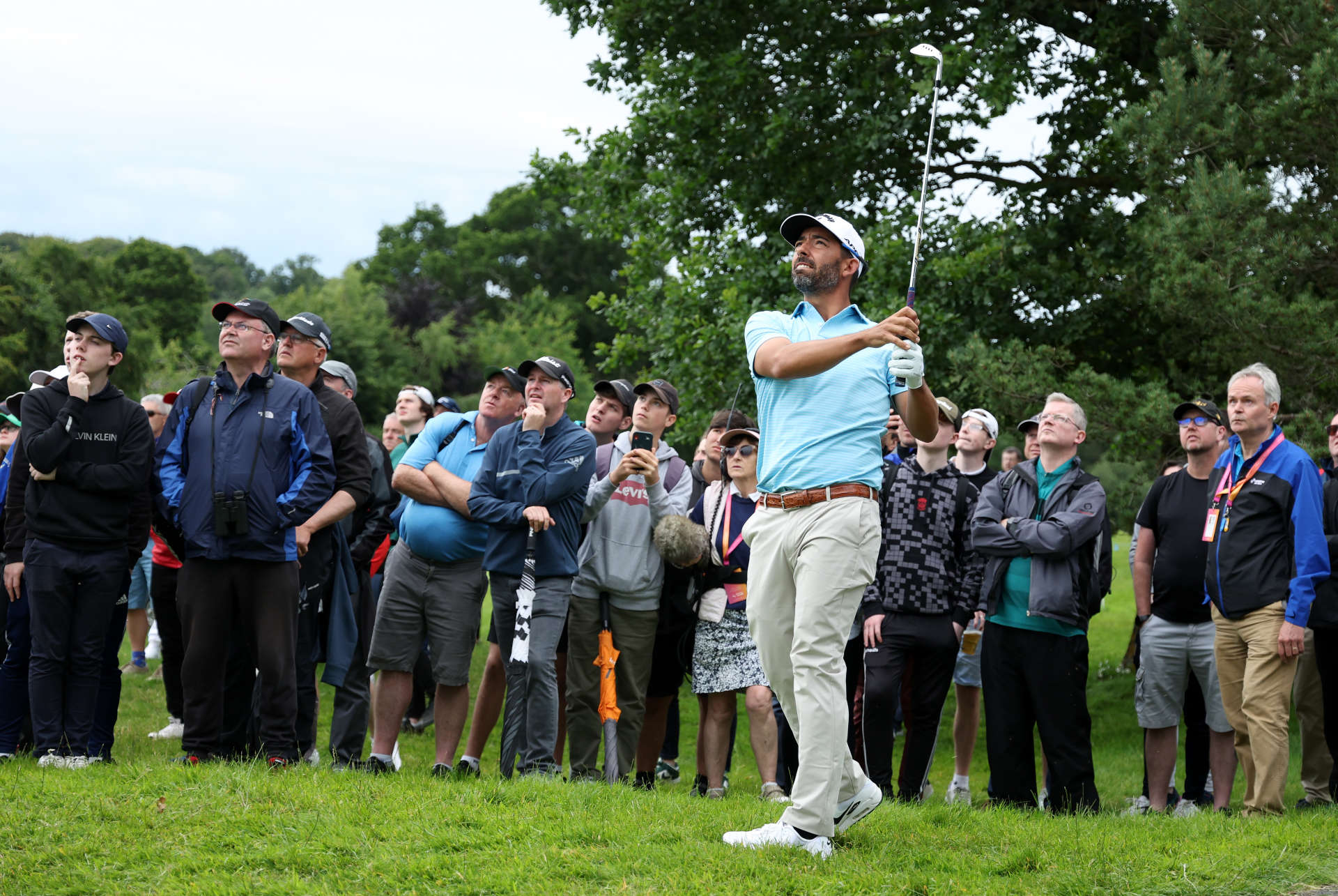 THOMASTOWN, IRELAND - JUNE 30: Pablo Larrazabal of Spain plays his second shot on the 15th hole during the first round of the Horizon Irish Open at Mount Juliet Estate on June 30, 2022 in Thomastown, Ireland. (Photo by Richard Heathcote/Getty Images)
