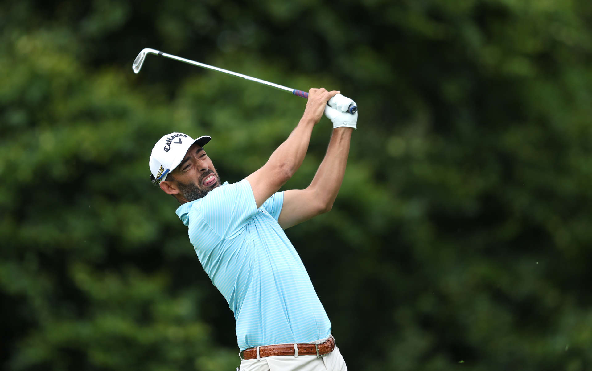 THOMASTOWN, IRELAND - JUNE 30: Pablo Larrazabal of Spain tees off on the 14th hole during the first round of the Horizon Irish Open at Mount Juliet Estate on June 30, 2022 in Thomastown, Ireland. (Photo by Richard Heathcote/Getty Images)