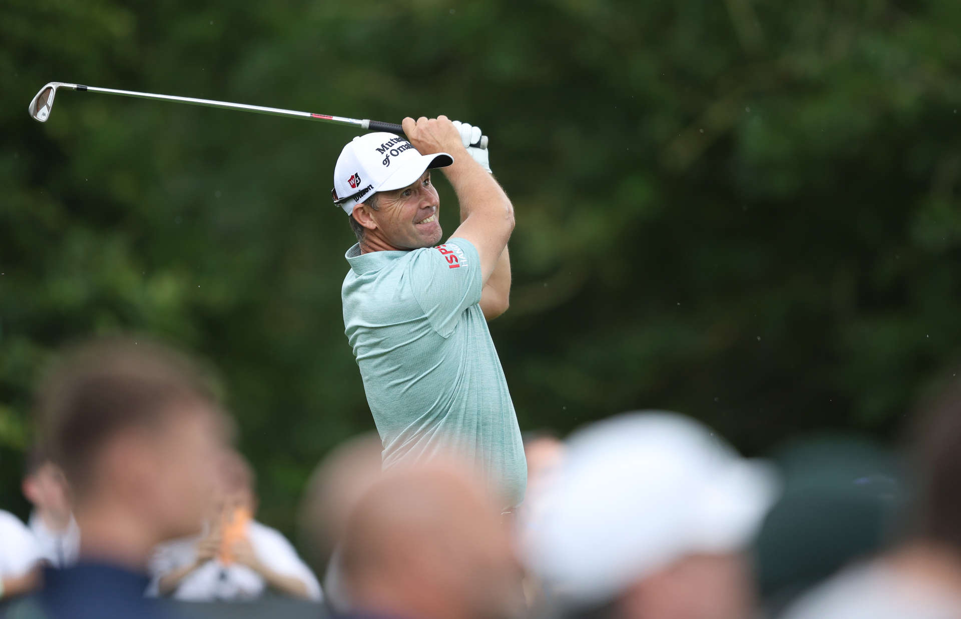 THOMASTOWN, IRELAND - JUNE 30: Padraig Harrington of Ireland tees off on the 14th hole during the first round of the Horizon Irish Open at Mount Juliet Estate on June 30, 2022 in Thomastown, Ireland. (Photo by Richard Heathcote/Getty Images)