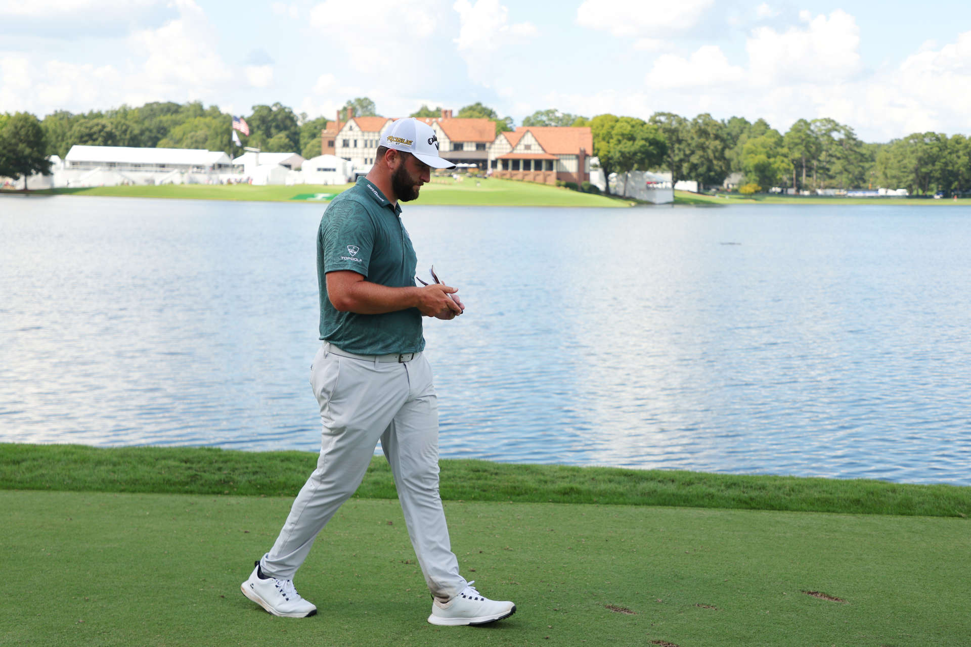 ATLANTA, GEORGIA - AUGUST 26: Jon Rahm of Spain walks on the 15th tee during the second round of the TOUR Championship at East Lake Golf Club on August 26, 2022 in Atlanta, Georgia. (Photo by Kevin C. Cox/Getty Images)