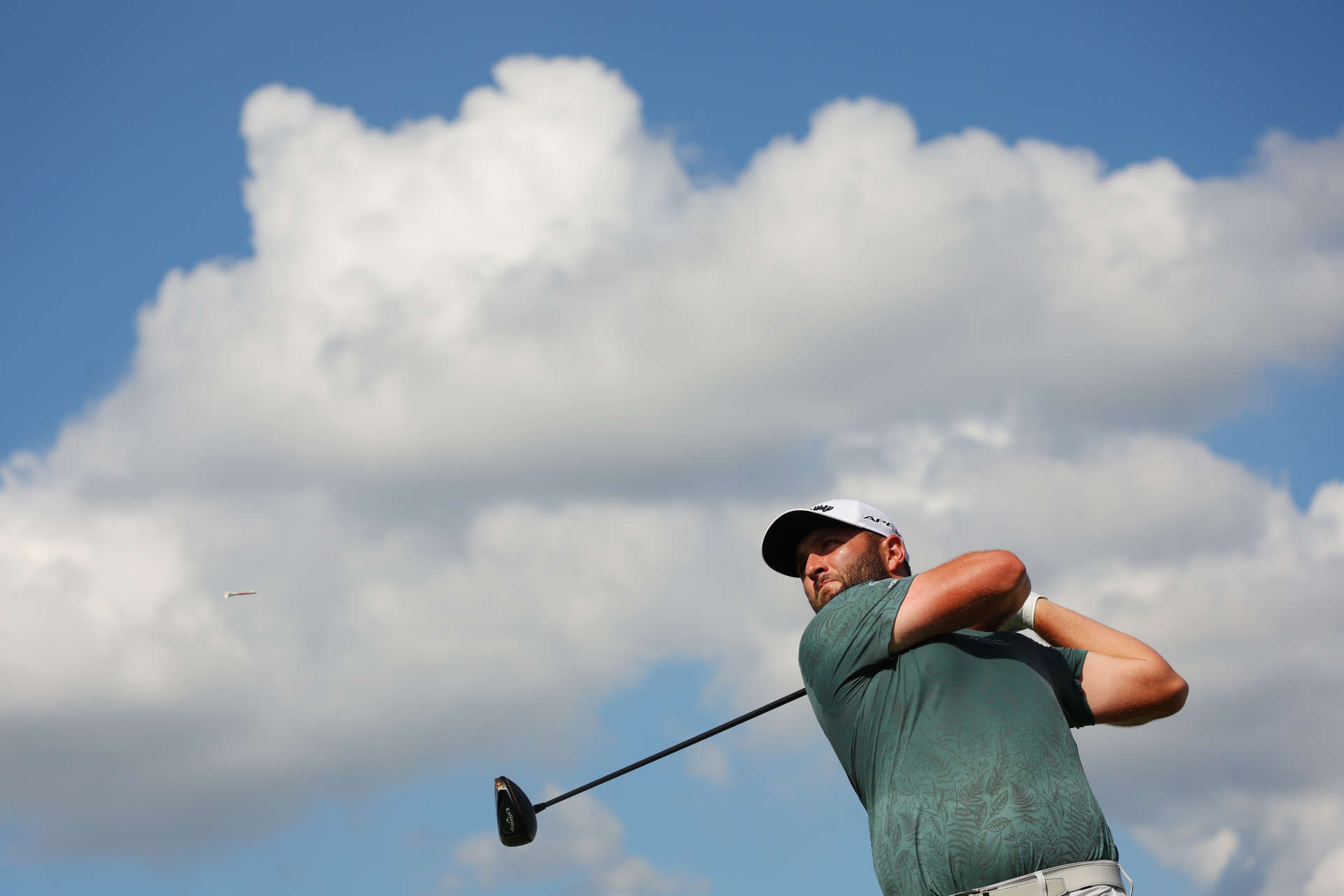 ATLANTA, GEORGIA - AUGUST 26: Jon Rahm of Spain plays his shot from the 16th tee during the second round of the TOUR Championship at East Lake Golf Club on August 26, 2022 in Atlanta, Georgia. (Photo by Kevin C. Cox/Getty Images)