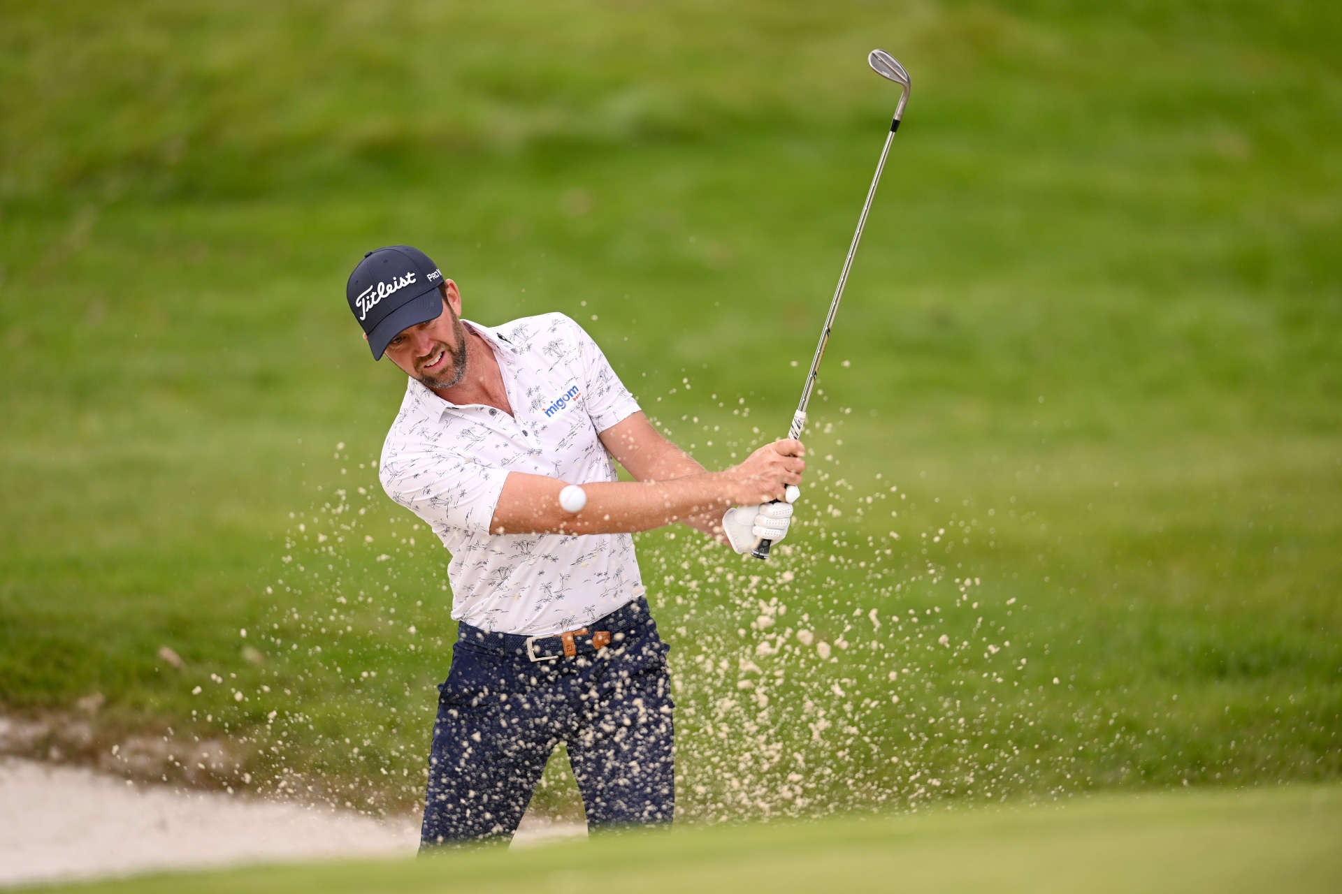 PARIS, FRANCE - SEPTEMBER 23: Scott Jamieson of Scotland plays his third shot on the 3rd hole on Day Two of the Cazoo Open de France at Le Golf National on September 23, 2022 in Paris, France. (Photo by Ross Kinnaird/Getty Images)