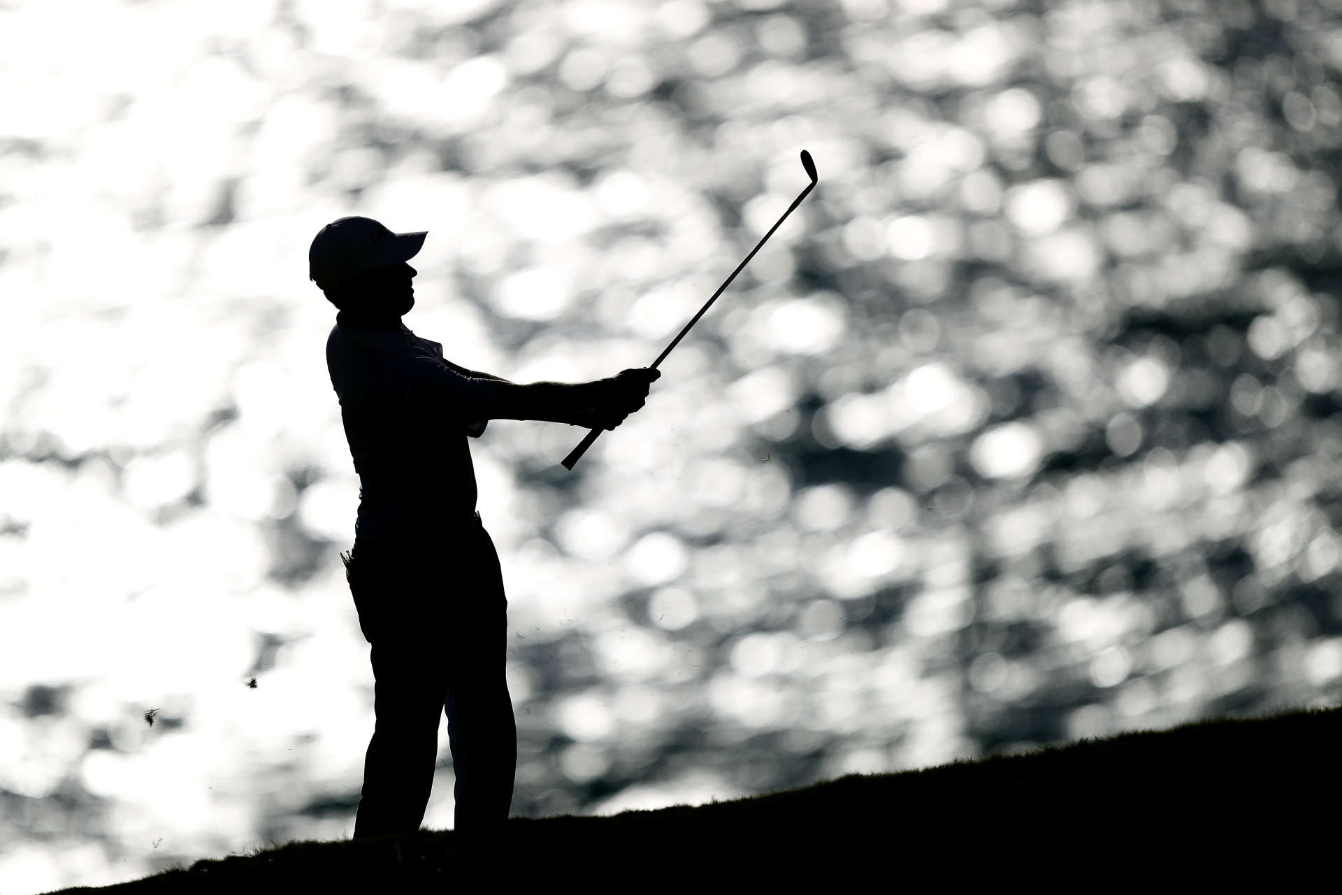 SOUTHAMPTON, BERMUDA - OCTOBER 30: Ben Griffin hits his third shot on the 16th hole during the fourth round of the Butterfield Bermuda Championship at Port Royal Golf Course on October 30, 2022 in Southampton, . (Photo by Courtney Culbreath/Getty Images)