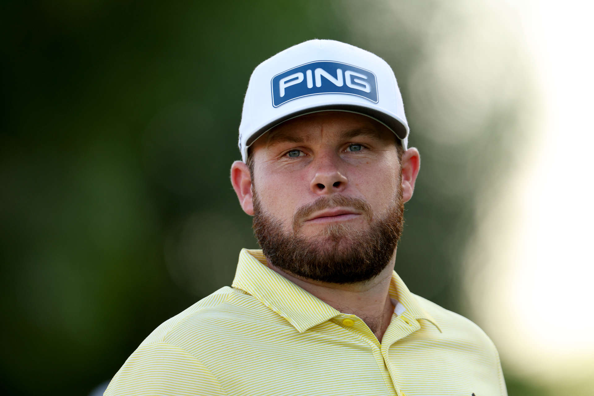 DUBAI, UNITED ARAB EMIRATES - NOVEMBER 18: Tyrrel Hatton of England looks on during Day Two of the DP World Tour Championship on the Earth Course at Jumeirah Golf Estates on November 18, 2022 in Dubai, United Arab Emirates. (Photo by Andrew Redington/Getty Images)