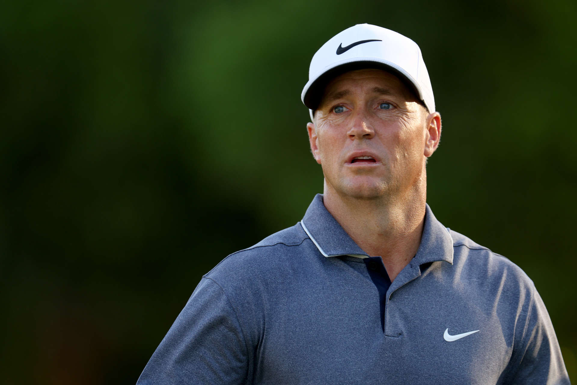 DUBAI, UNITED ARAB EMIRATES - NOVEMBER 18: Alex Noren of Sweden looks on during Day Two of the DP World Tour Championship on the Earth Course at Jumeirah Golf Estates on November 18, 2022 in Dubai, United Arab Emirates. (Photo by Andrew Redington/Getty Images)