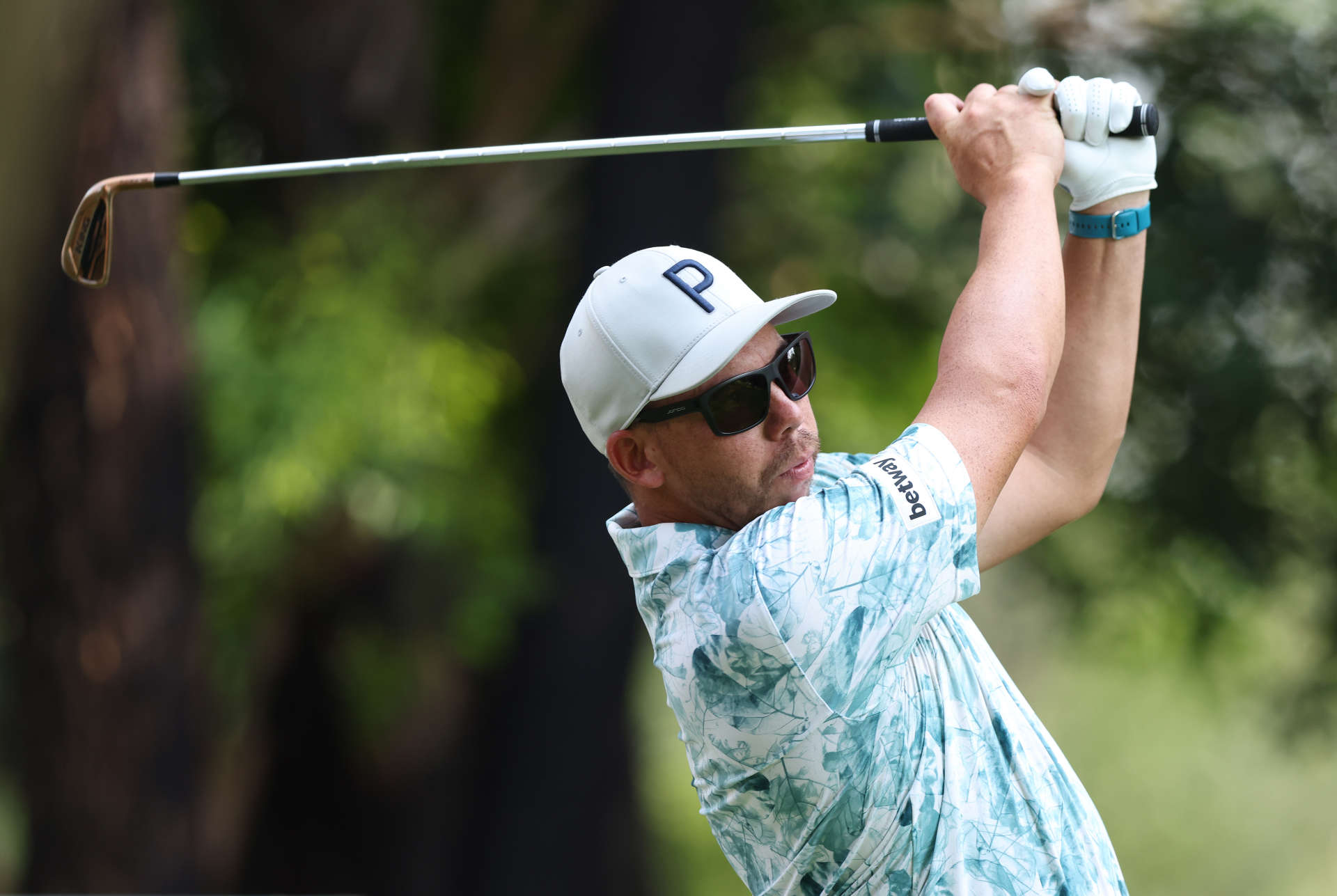 JOHANNESBURG, SOUTH AFRICA - DECEMBER 01: Anthony Michael of South Africa in action during Day One of the Investec South African Open Championship at Blair Atholl Golf & Equestrian Estate on December 01, 2022 in Johannesburg, South Africa. (Photo by Luke Walker/Getty Images)