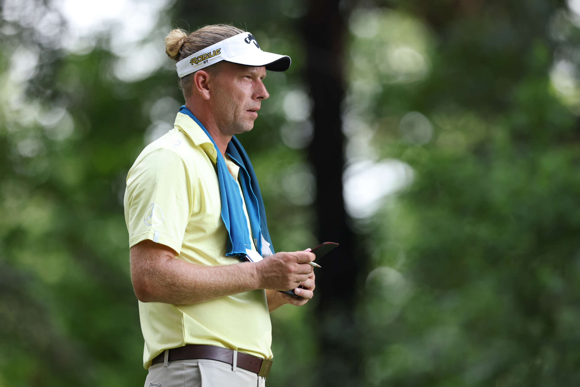 JOHANNESBURG, SOUTH AFRICA - DECEMBER 01: Marcel Siem of Germany tees off on the third hole during Day One of the Investec South African Open Championship at Blair Atholl Golf & Equestrian Estate on December 01, 2022 in Johannesburg, South Africa. (Photo by Luke Walker/Getty Images)