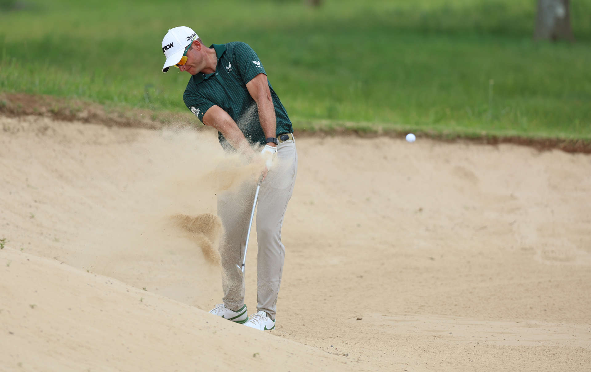 JOHANNESBURG, SOUTH AFRICA - DECEMBER 01: Dean Burmester of South Africa plays his second shot on the seventh hole during Day One of the Investec South African Open Championship at Blair Atholl Golf & Equestrian Estate on December 01, 2022 in Johannesburg, South Africa. (Photo by Luke Walker/Getty Images)
