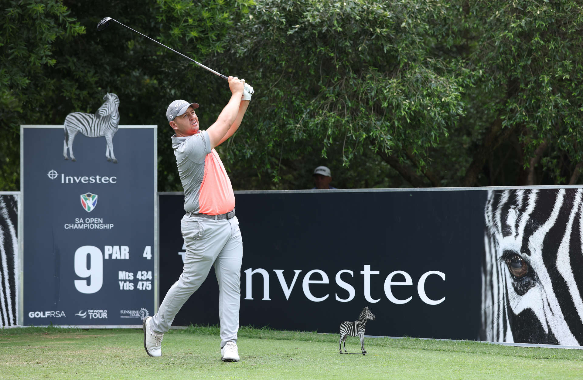 JOHANNESBURG, SOUTH AFRICA - DECEMBER 01: Daniel van Tonder of South Africa tees off on the ninth hole during Day One of the Investec South African Open Championship at Blair Atholl Golf & Equestrian Estate on December 01, 2022 in Johannesburg, South Africa. (Photo by Luke Walker/Getty Images)