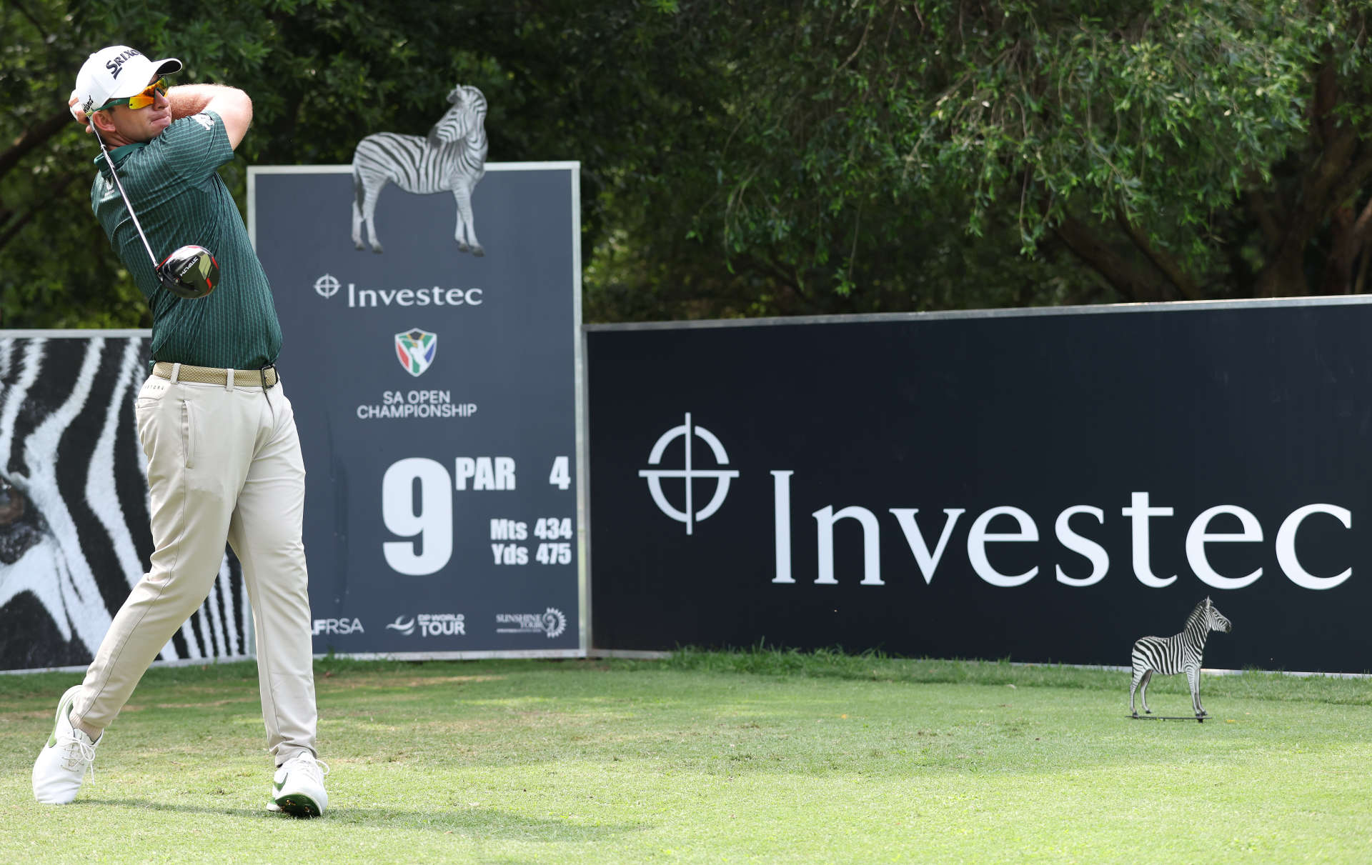 JOHANNESBURG, SOUTH AFRICA - DECEMBER 01: Dean Burmester of South Africa tees off on the ninth hole during Day One of the Investec South African Open Championship at Blair Atholl Golf & Equestrian Estate on December 01, 2022 in Johannesburg, South Africa. (Photo by Luke Walker/Getty Images)