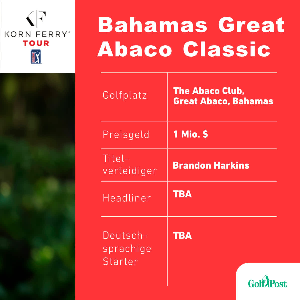 Anmerkung: Das Teilnehmerfeld wurde noch nicht bekanntgegeben.