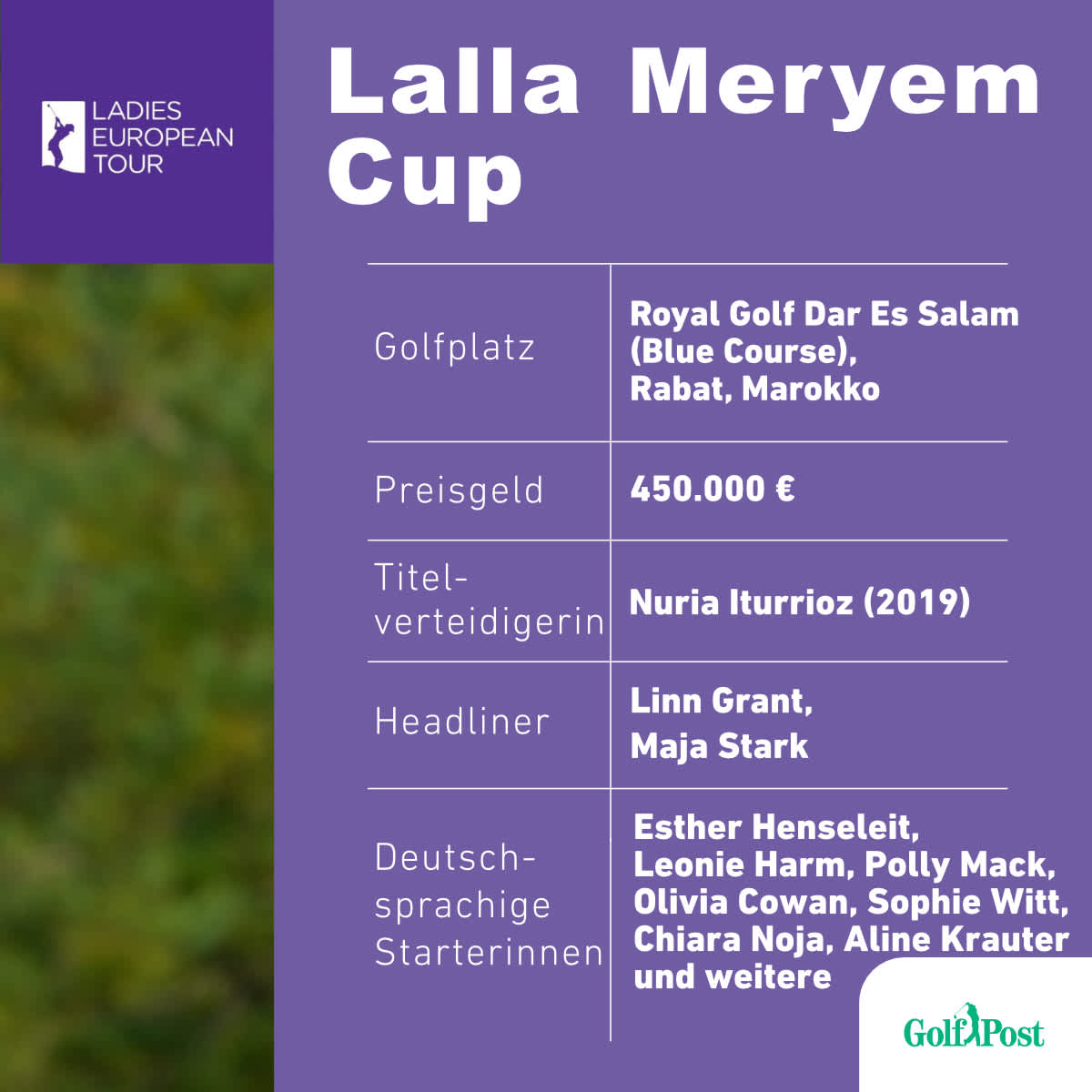 Weitere deutschsprachige Starterinnen: Patricia Isabel Schmidt, Alexandra Försterling, Sophie Hausmann, Laura Fünfstück, Morgane Metraux (CH), Kim Metraux (CH), Sarah Schober (AUT), Christine Wolf (AUT), Albane Valenzuela (CH), Tiffany Arafi (CH), Emma Spitz (AUT),