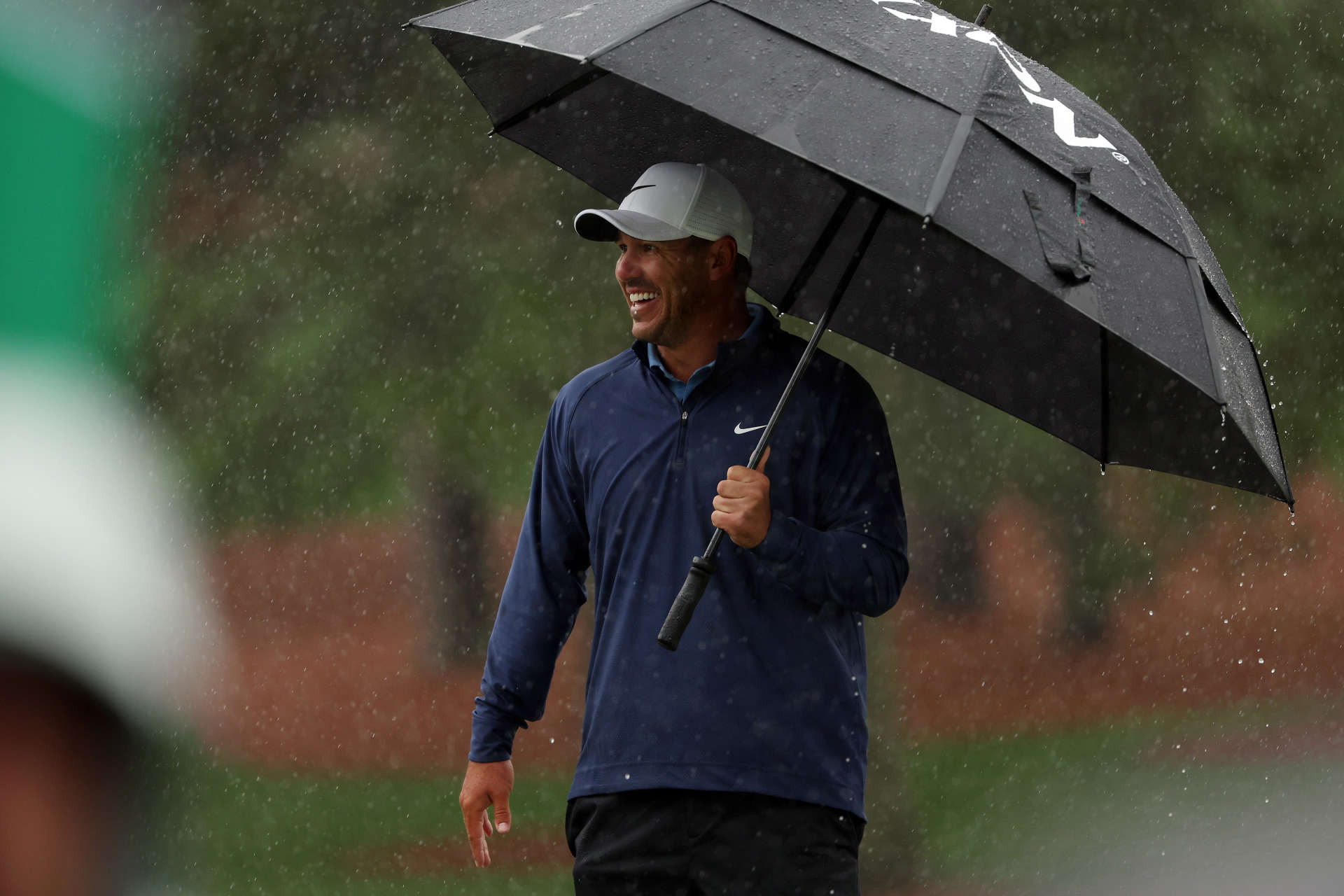 AUGUSTA, GEORGIA - APRIL 08: Brooks Koepka of the United States looks on from the seventh green during the third round of the 2023 Masters Tournament at Augusta National Golf Club on April 08, 2023 in Augusta, Georgia. (Photo by Patrick Smith/Getty Images)