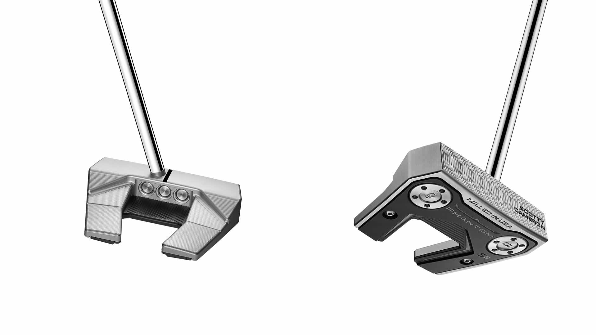 The Scotty Cameron Phantom 5S Putter
The Phantom 5s is nearly face-balanced, has a straight shaft and no offset. It has the same compact club head shape as its fellow models and offers an unobstructed view of the clubface at address when viewed from above.(Photo, text: Scotty Cameron)