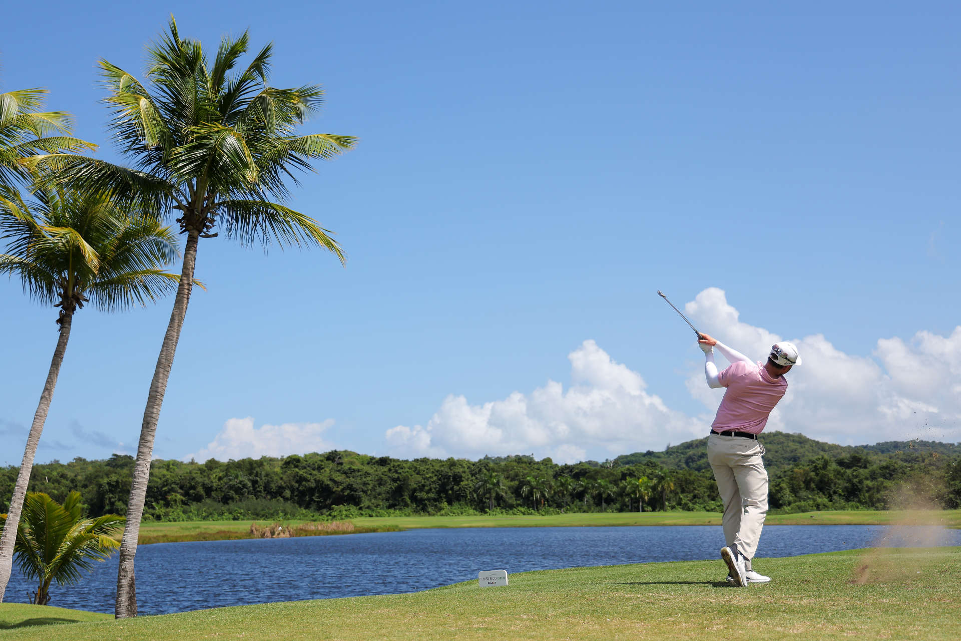 RIO GRANDE, PUERTO RICO - MARCH 09: Max Greyserman of the United States plays his shot from the sixth tee during the third round of the Puerto Rico Open at Grand Reserve Golf Club on March 09, 2024 in Rio Grande, Puerto Rico. (Photo by Jonathan Bachman/Getty Images)