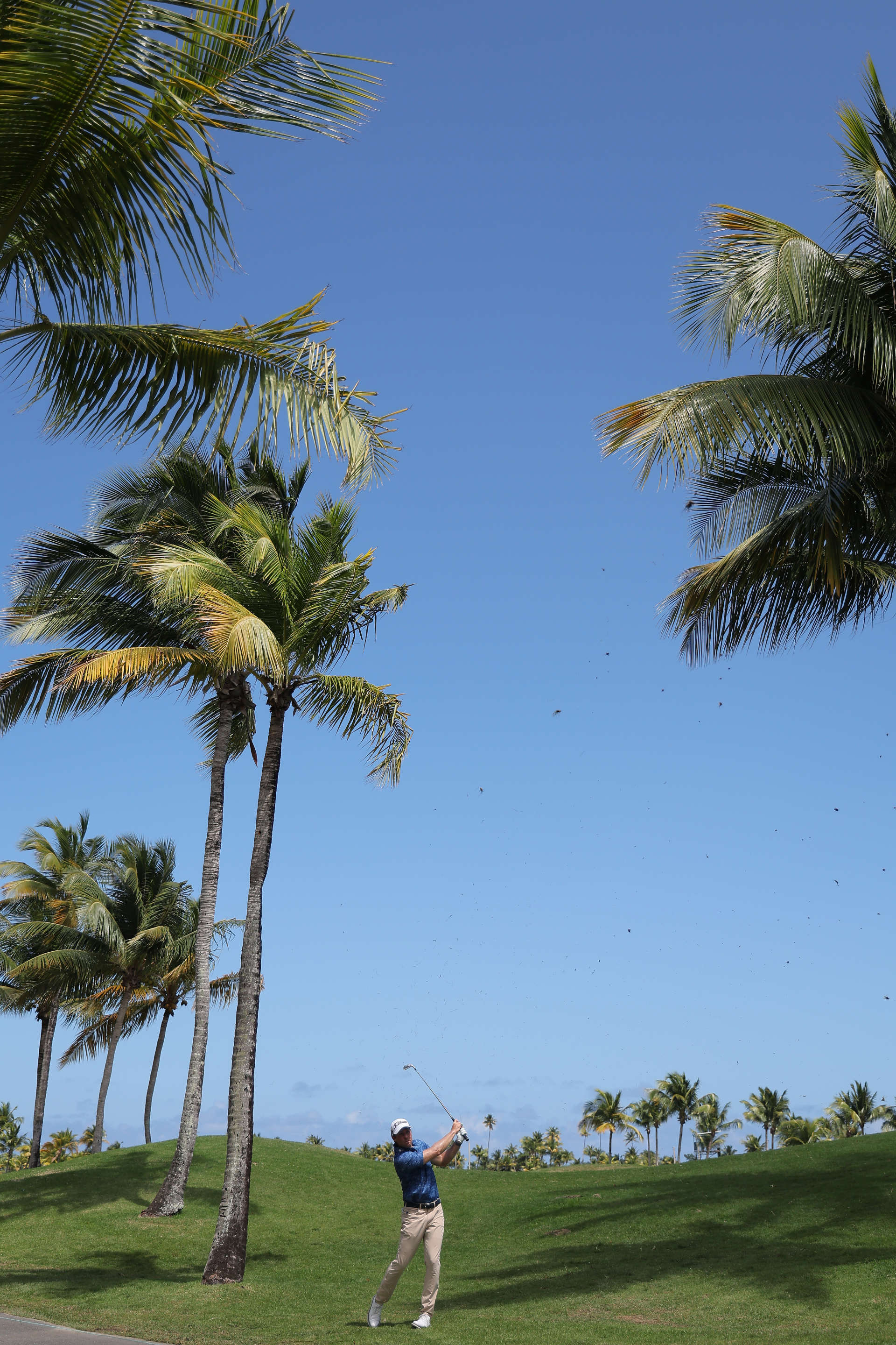 RIO GRANDE, PUERTO RICO - MARCH 09: Tyler Duncan of the United States plays an approach shot on the second hole during the third round of the Puerto Rico Open at Grand Reserve Golf Club on March 09, 2024 in Rio Grande, Puerto Rico. (Photo by Jonathan Bachman/Getty Images)