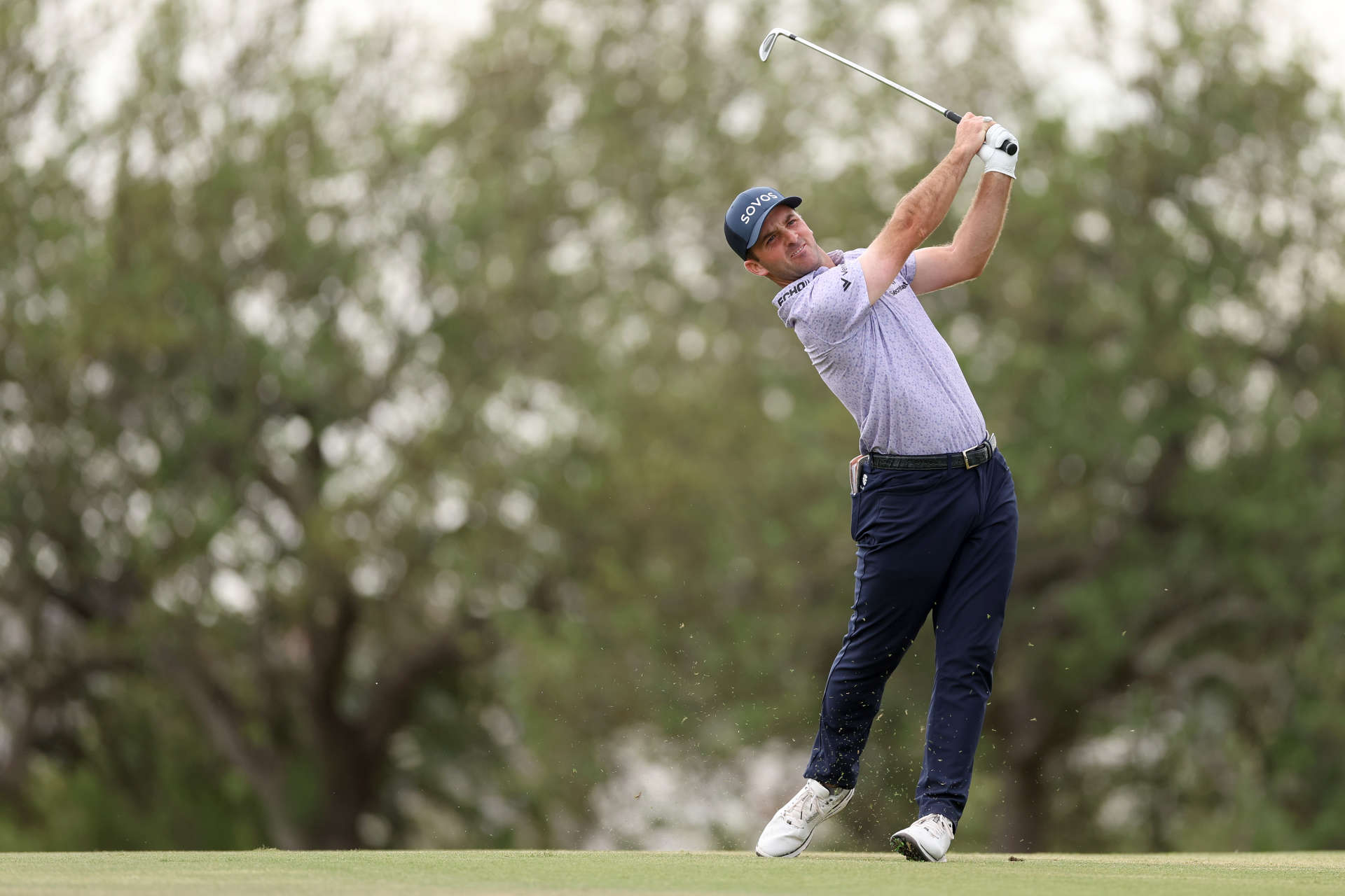 SAN ANTONIO, TEXAS - APRIL 06: Denny McCarthy of the United States plays his tee shoot on the 18th hole during the third round of the Valero Texas Open at TPC San Antonio on April 06, 2024 in San Antonio, Texas. (Photo by Brennan Asplen/Getty Images)
