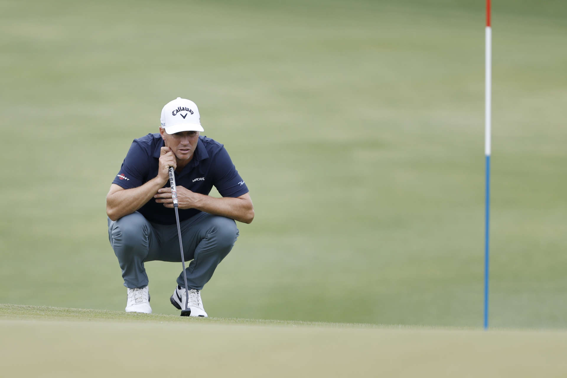 SAN ANTONIO, TEXAS - APRIL 06: Alex Noren of Sweden prepares to play his putt on the 1st hole during the third round of the Valero Texas Open at TPC San Antonio on April 06, 2024 in San Antonio, Texas. (Photo by Raj Mehta/Getty Images)