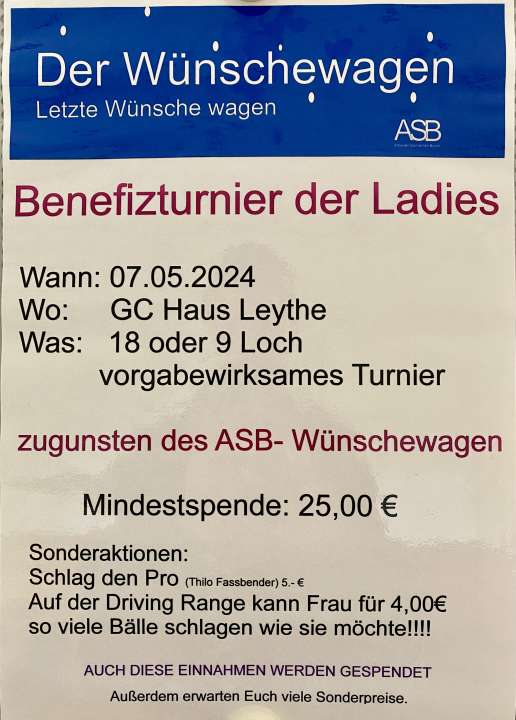 Golfturnier für den guten Zweck!