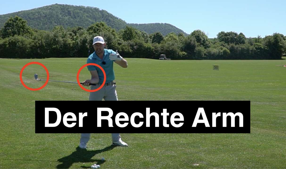 Mach DAS mit dem rechten Arm im Golfschwung