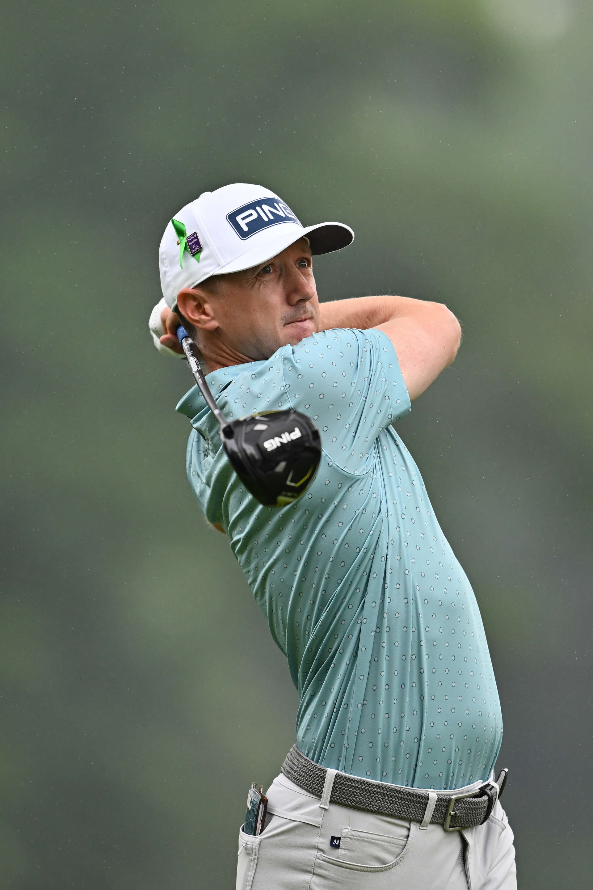 HAMILTON, ONTARIO - JUNE 02: Mackenzie Hughes of Canada plays his shot from the fourth tee during the final round of the RBC Canadian Open at Hamilton Golf & Country Club on June 02, 2024 in Hamilton, Ontario, Canada. (Photo by Minas Panagiotakis/Getty Images)