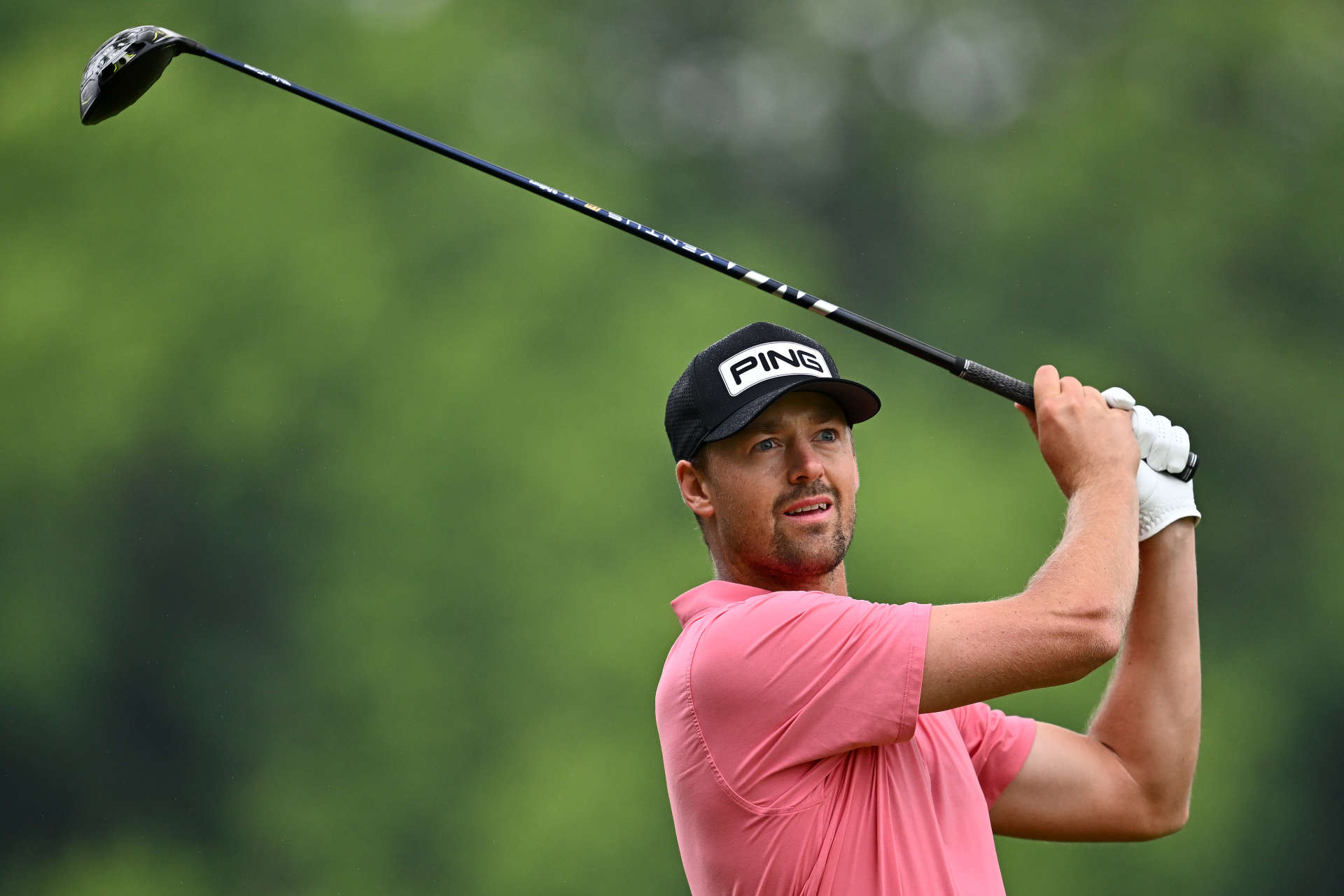HAMILTON, ONTARIO - JUNE 02: Victor Perez of France plays his shot from the fourth tee during the final round of the RBC Canadian Open at Hamilton Golf & Country Club on June 02, 2024 in Hamilton, Ontario, Canada. (Photo by Minas Panagiotakis/Getty Images)