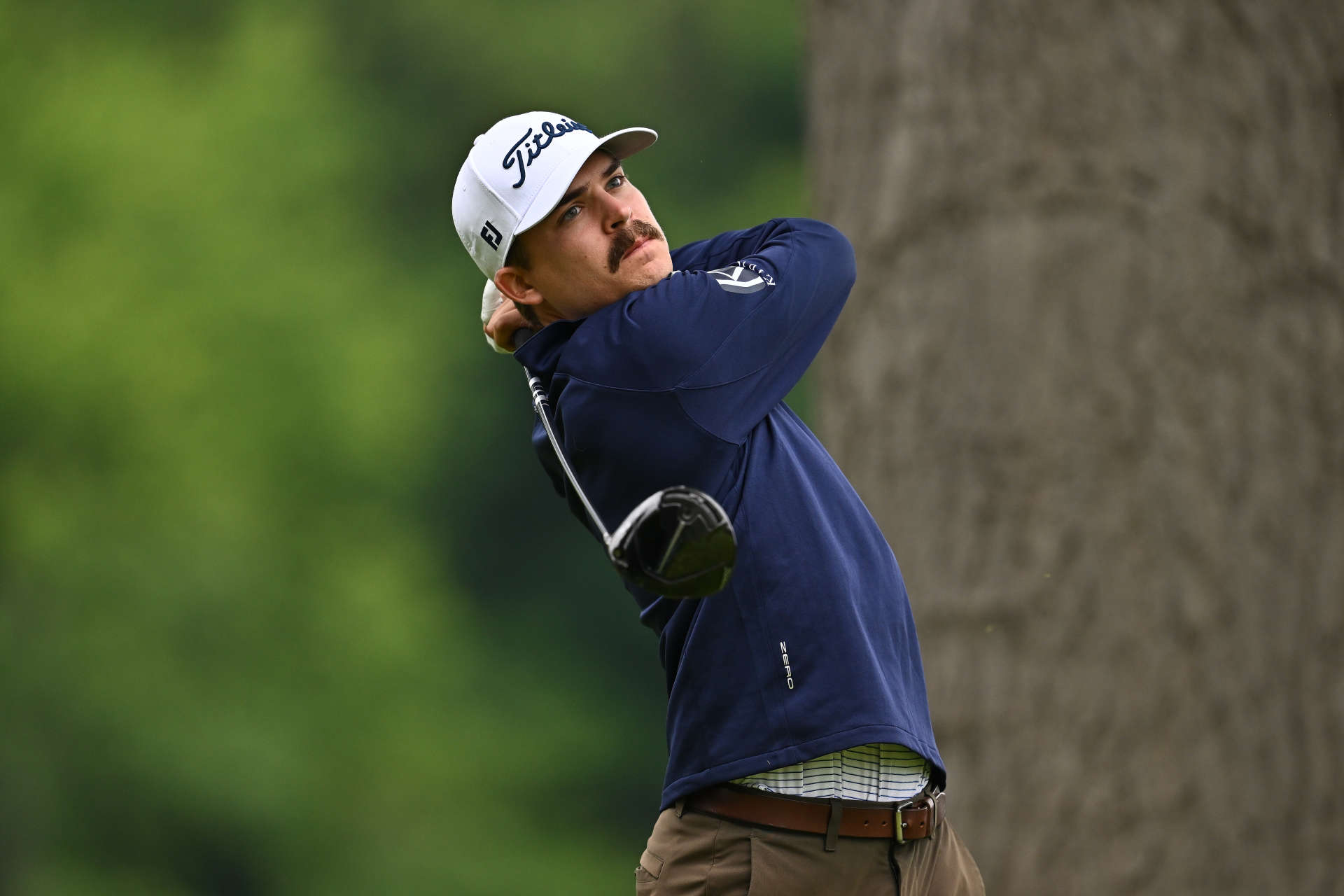 HAMILTON, ONTARIO - JUNE 02: Carson Young of the United States plays his shot from the fourth tee during the final round of the RBC Canadian Open at Hamilton Golf & Country Club on June 02, 2024 in Hamilton, Ontario, Canada. (Photo by Minas Panagiotakis/Getty Images)