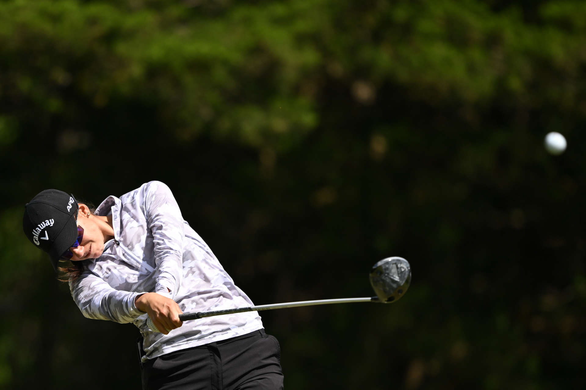 GALLOWAY, NEW JERSEY - JUNE 07: Roberta Liti of Italy plays her shot from the 16th tee during the first round of the ShopRite LPGA Classic Presented by Acer at Seaview Bay Course on June 07, 2024 in Galloway, New Jersey. (Photo by Drew Hallowell/Getty Images)
