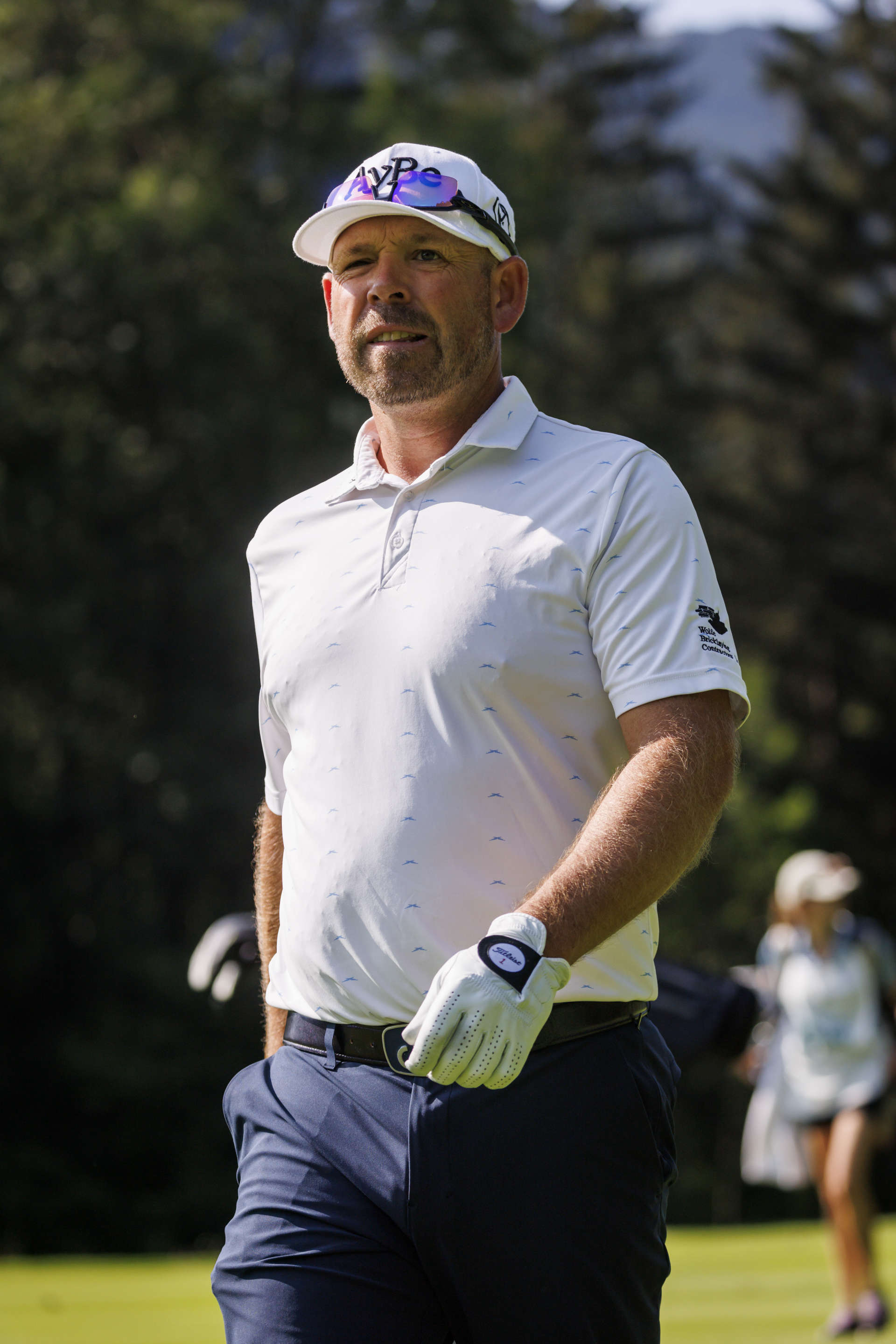 RAMSAU, AUSTRIA - JULY 19: Justin Walters of South Afrika after his second shot at the third hole during day two of the Euram Bank Open at GC Adamstal on July 19, 2024 in Ramsau, Austria. (Photo by Jan Hetfleisch/Getty Images)