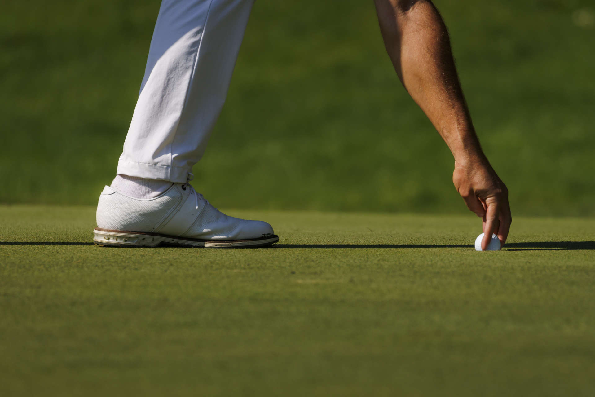 RAMSAU, AUSTRIA - JULY 19: Lorenzo Gagli of Italy after his putt on the second green during day two of the Euram Bank Open at GC Adamstal on July 19, 2024 in Ramsau, Austria. (Photo by Jan Hetfleisch/Getty Images)