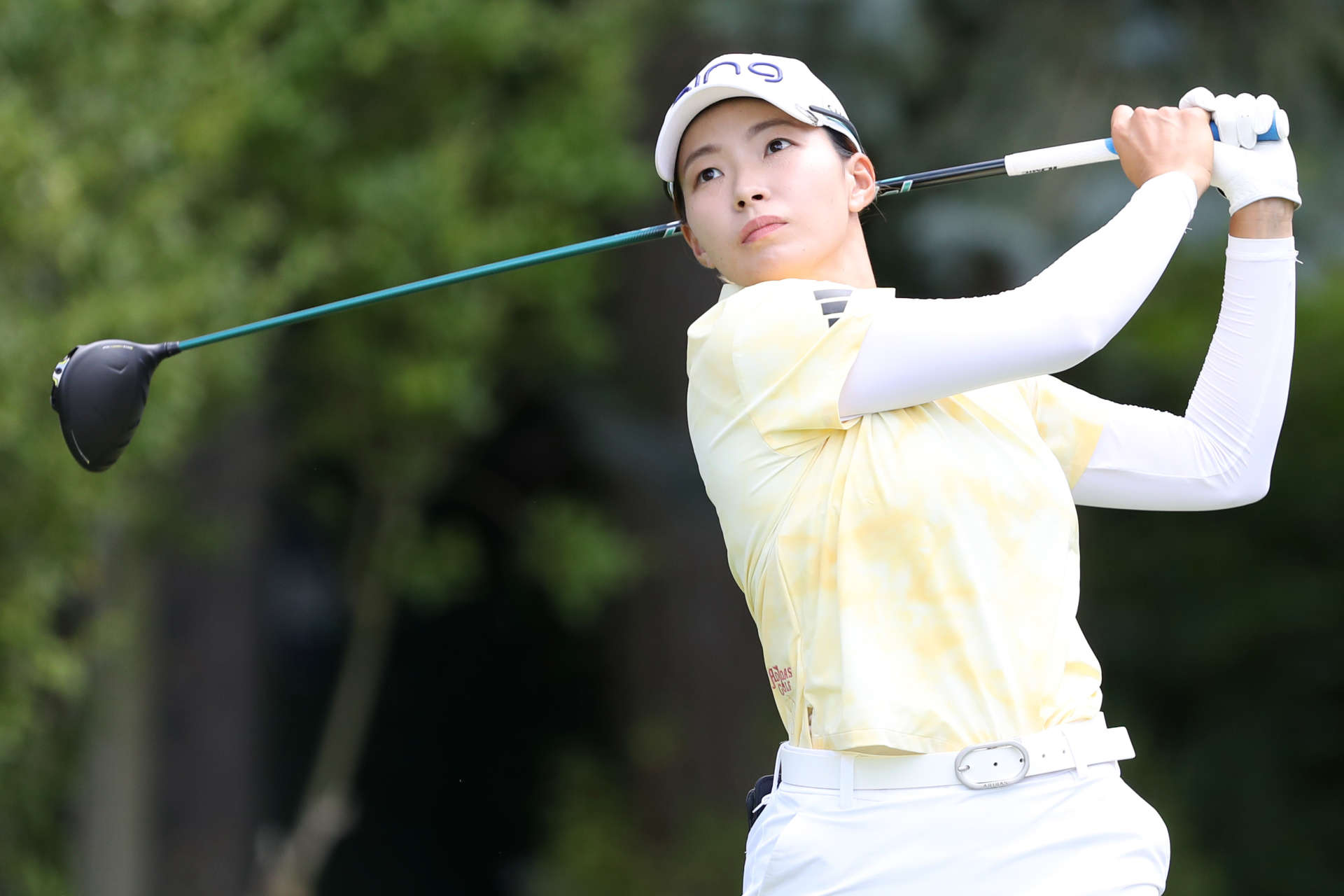 SYLVANIA, OHIO - JULY 19: Hinako Shibuno of Japan during the second round of the Dana Open at Highland Meadows Golf Club on July 19, 2024 in Sylvania, Ohio. (Photo by Raj Mehta/Getty Images)
