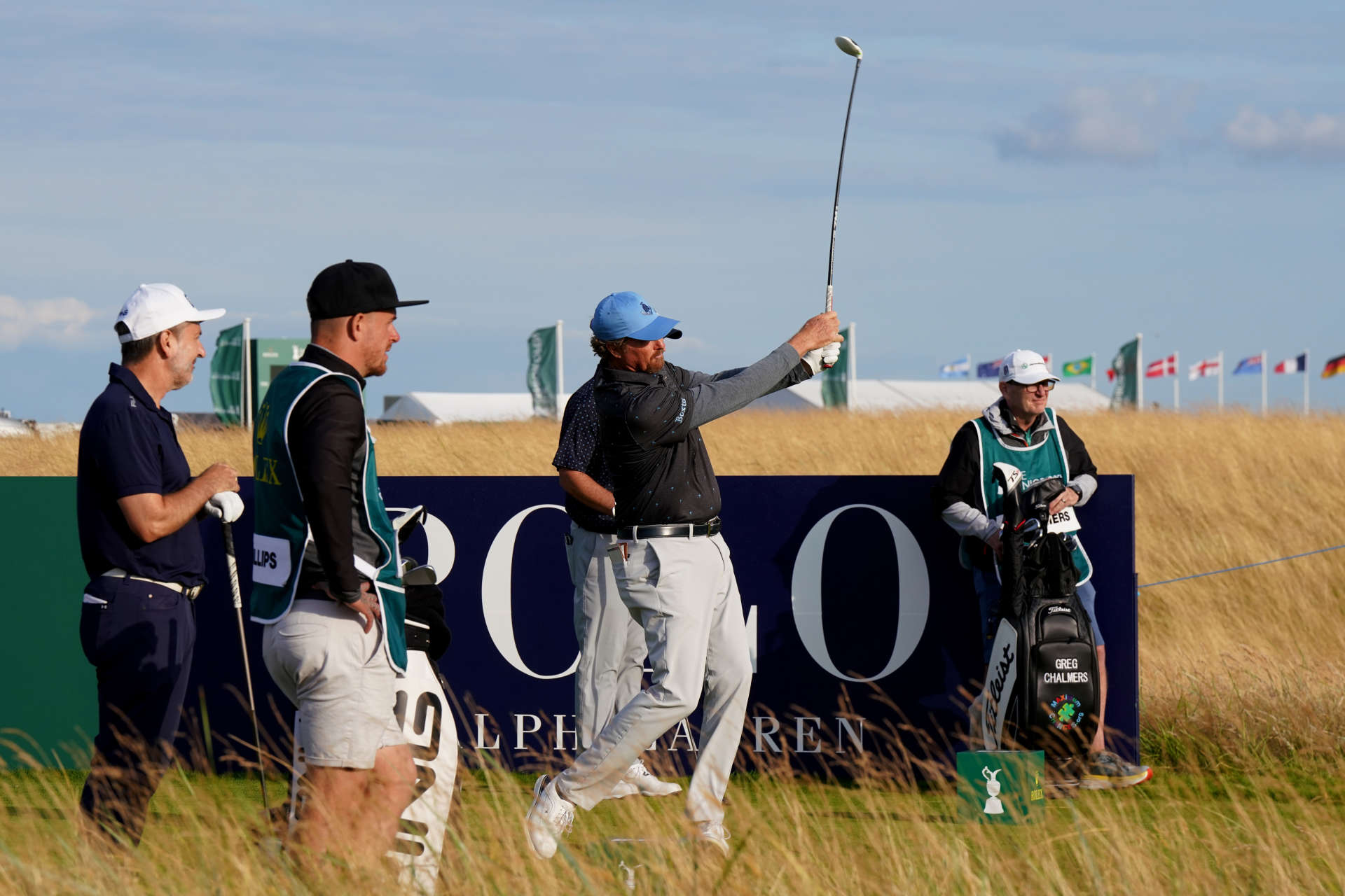 CARNOUSTIE, SCOTLAND - JULY 25: Tim Petrovic of United States in action during day one of the Senior Open Championship presented by Rolex at Carnoustie Golf Links on July 25, 2024 in Carnoustie, Scotland.  (Photo by Phil Inglis/Getty Images)