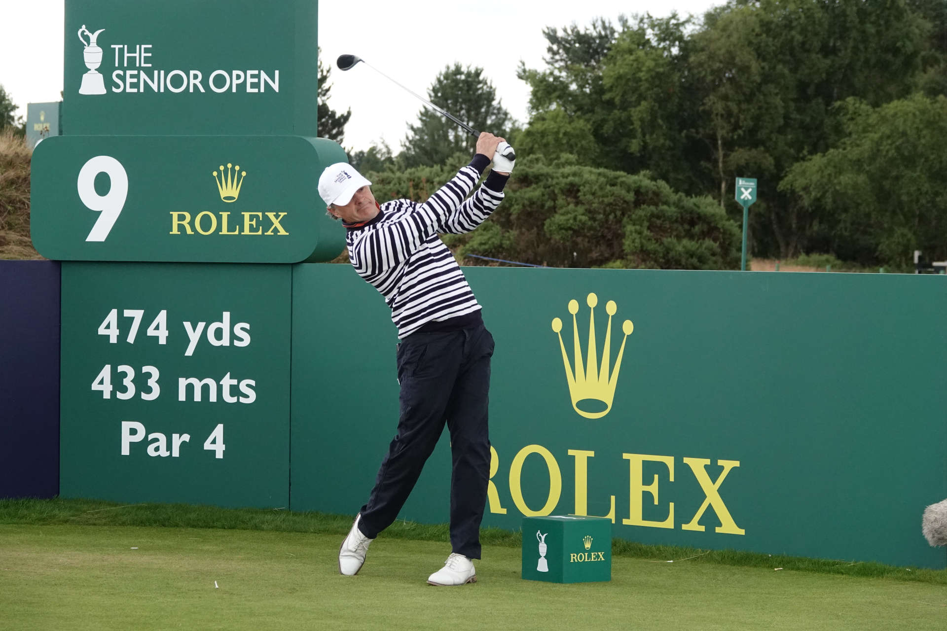 CARNOUSTIE, SCOTLAND - JULY 25: Andrew Marshall of England in action during day one of the Senior Open Championship presented by Rolex at Carnoustie Golf Links on July 25, 2024 in Carnoustie, Scotland.  (Photo by Phil Inglis/Getty Images)