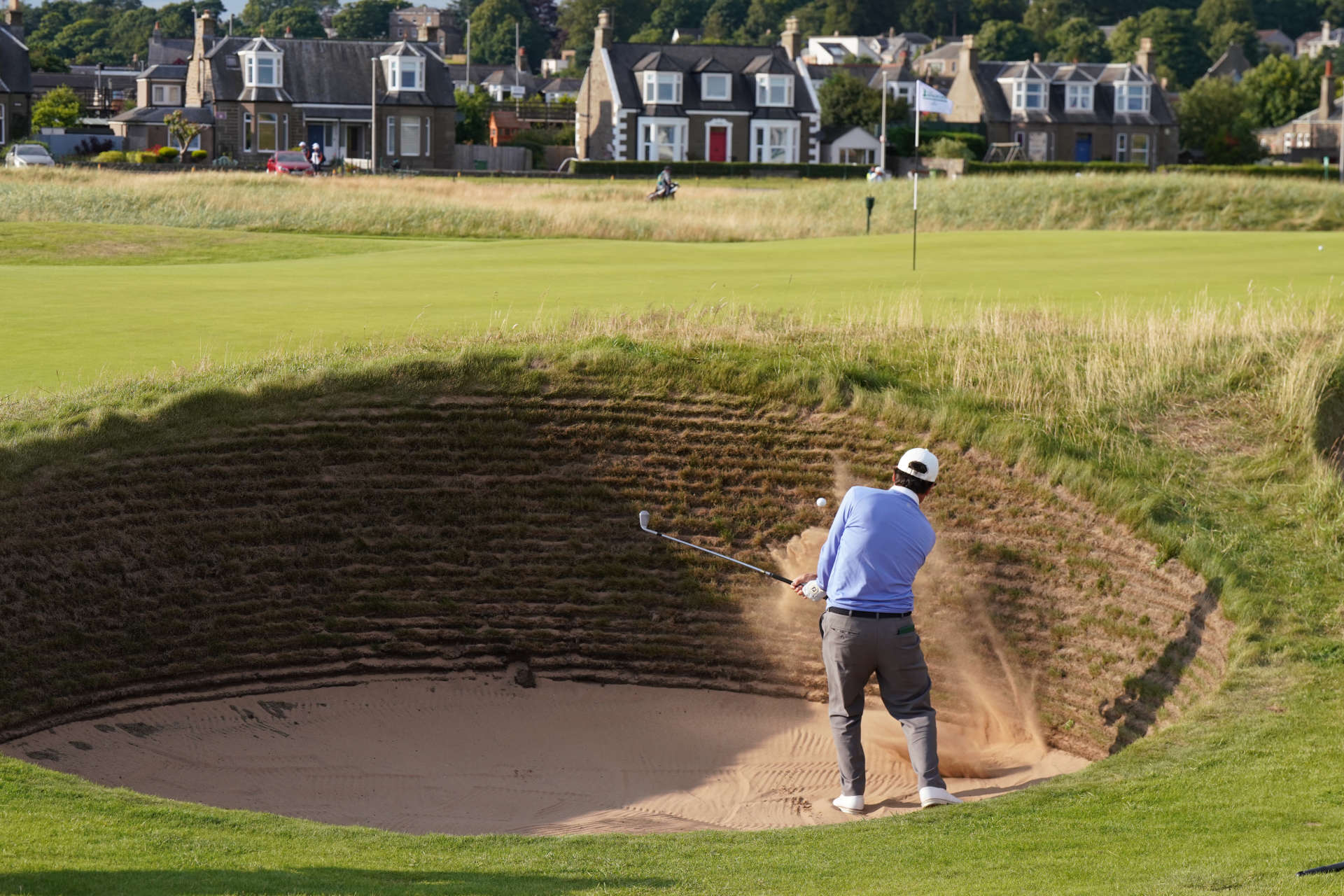 CARNOUSTIE, SCOTLAND - JULY 25: Miguel Angel Martin of Spain in action during day one of the Senior Open Championship presented by Rolex at Carnoustie Golf Links on July 25, 2024 in Carnoustie, Scotland.  (Photo by Phil Inglis/Getty Images)