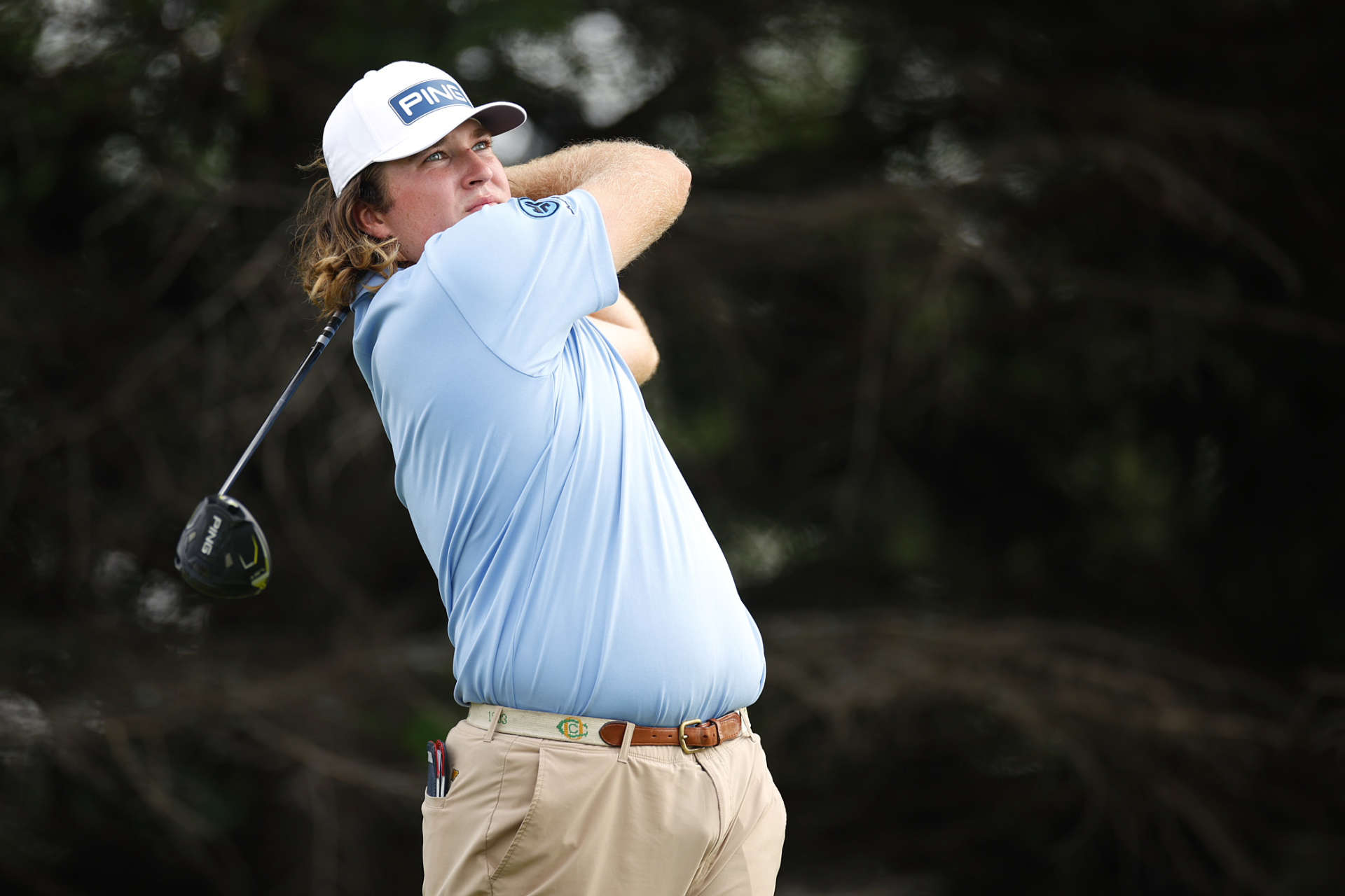 BLAINE, MINNESOTA - JULY 26: Neal Shipley of the United States plays his shot from the second tee during the second round of the 3M Open at TPC Twin Cities on July 26, 2024 in Blaine, Minnesota. (Photo by Mike Ehrmann/Getty Images)