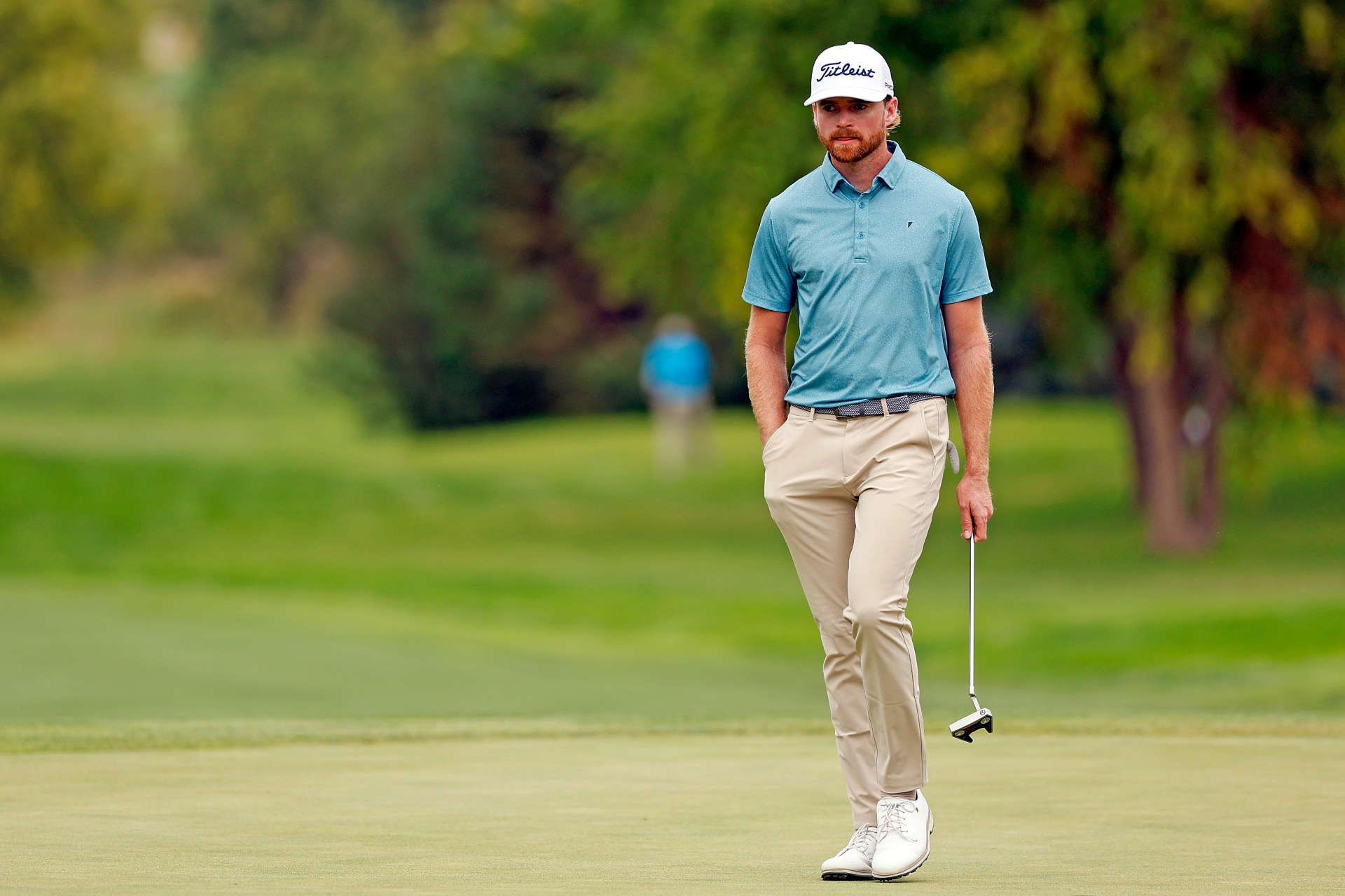 OMAHA, NEBRASKA - AUGUST 10: Danny Walker of the United States walks along the 18th hole during the third round of the Pinnacle Bank Championship presented by Woodhouse at The Club at Indian Creek on August 10, 2024 in Omaha, Nebraska. (Photo by David Berding/Getty Images)