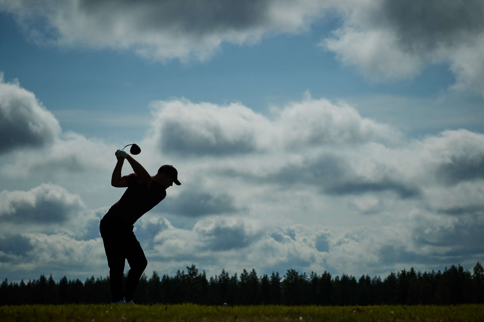 VIERUMAKI, FINLAND - AUGUST 17: Conor O'Rourke of Ireland plays a shot on day three of the Vierumaki Finnish Challenge supported by Finnish Golf Union 2024 at Vierumäki Resort on August 17, 2024 in Vierumaki, Finland. (Photo by Joosep Martinson/Getty Images)
