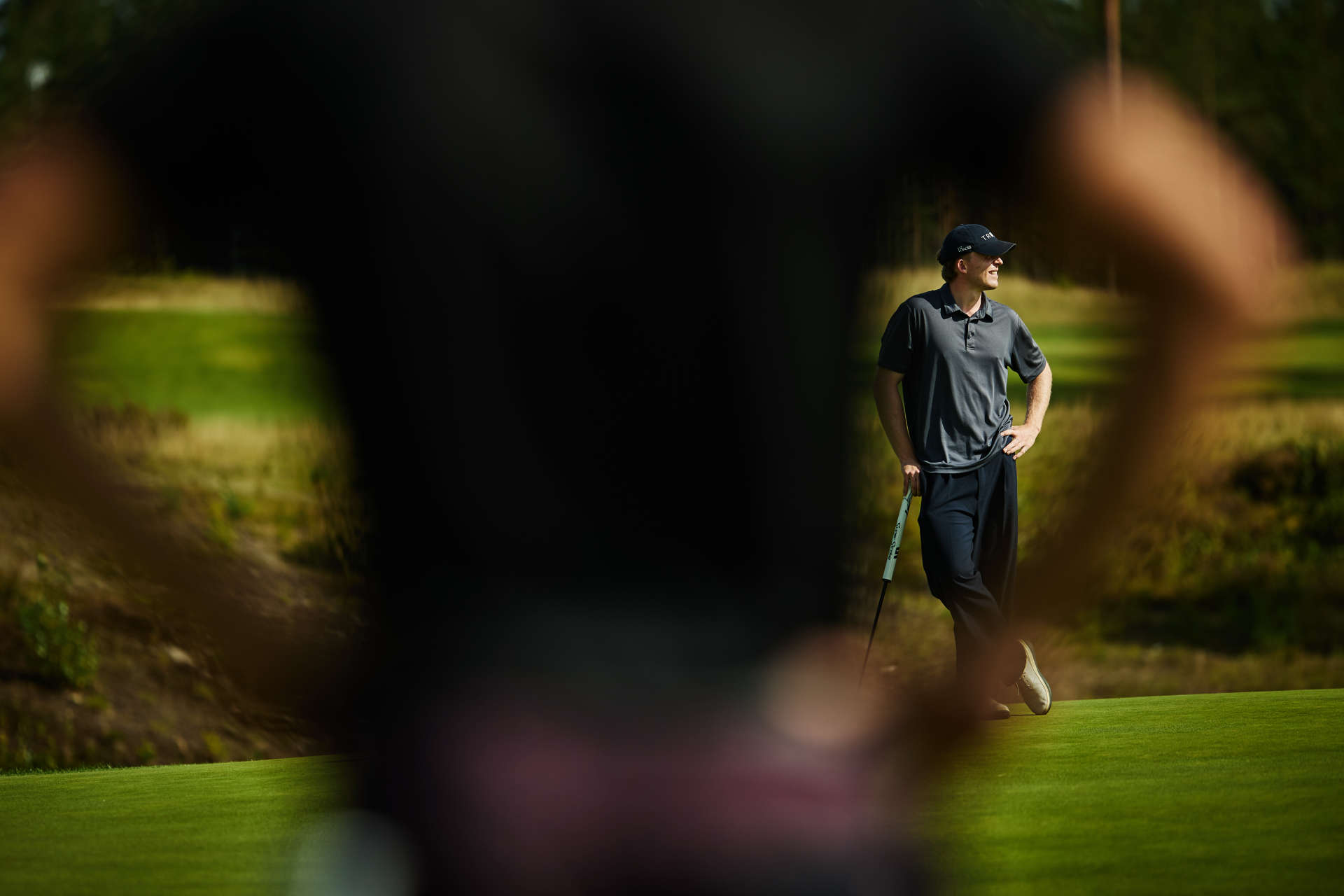 VIERUMAKI, FINLAND - AUGUST 17: Jeppe Kristian Andersen of Denmark looks on on day three of the Vierumaki Finnish Challenge supported by Finnish Golf Union 2024 at Vierumäki Resort on August 17, 2024 in Vierumaki, Finland. (Photo by Joosep Martinson/Getty Images)
