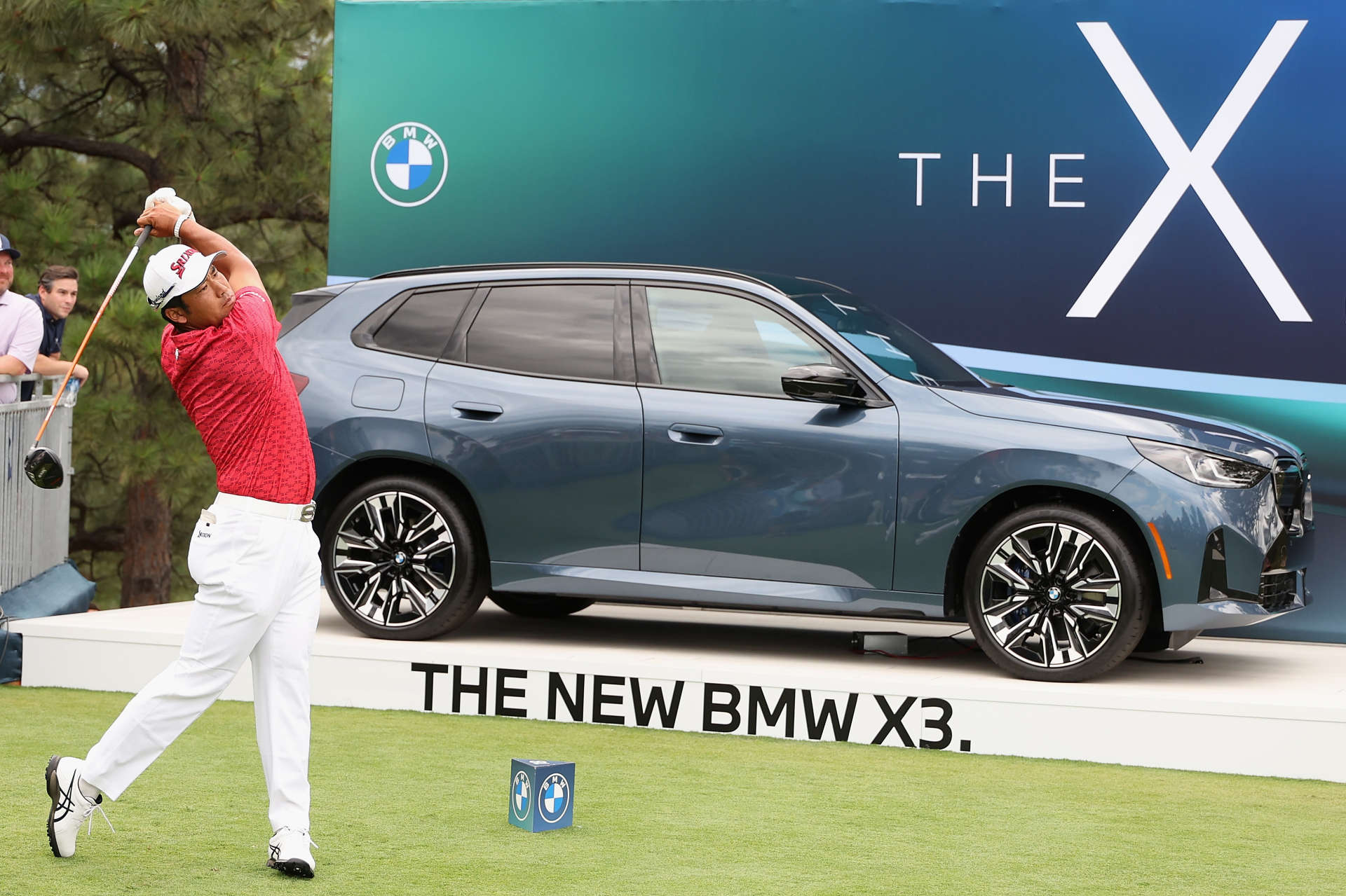 CASTLE ROCK, COLORADO - AUGUST 22: Hideki Matsuyama of Japan plays a tee shot on the 18th hole during the first round of the BMW Championship at Castle Pines Golf Club on August 22, 2024 in Castle Rock, Colorado. (Photo by Christian Petersen/Getty Images)