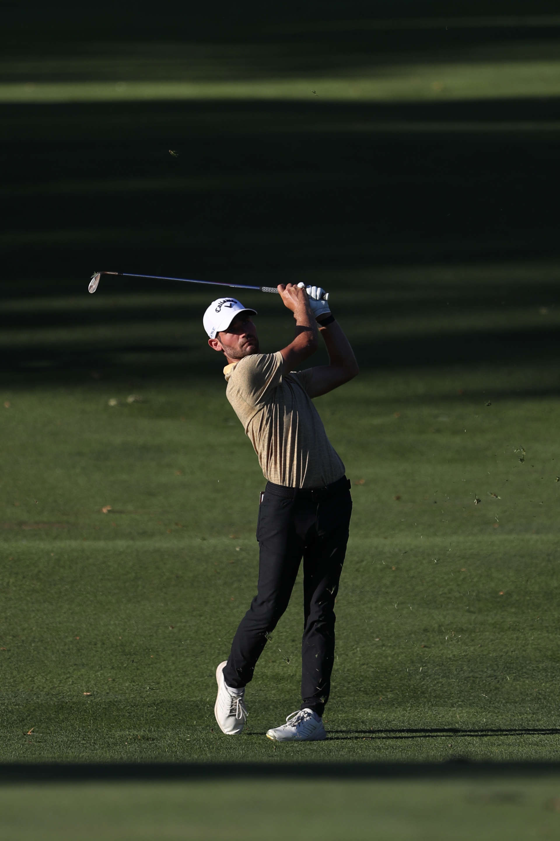 COLUMBUS, OHIO - SEPTEMBER 21: Noah Goodwin of the United States plays a shot on the 18th hole during the third round of the Nationwide Children's Hospital Championship 2024 at Ohio State University Golf Club on September 21, 2024 in Columbus, Ohio. (Photo by Raj Mehta/Getty Images)
